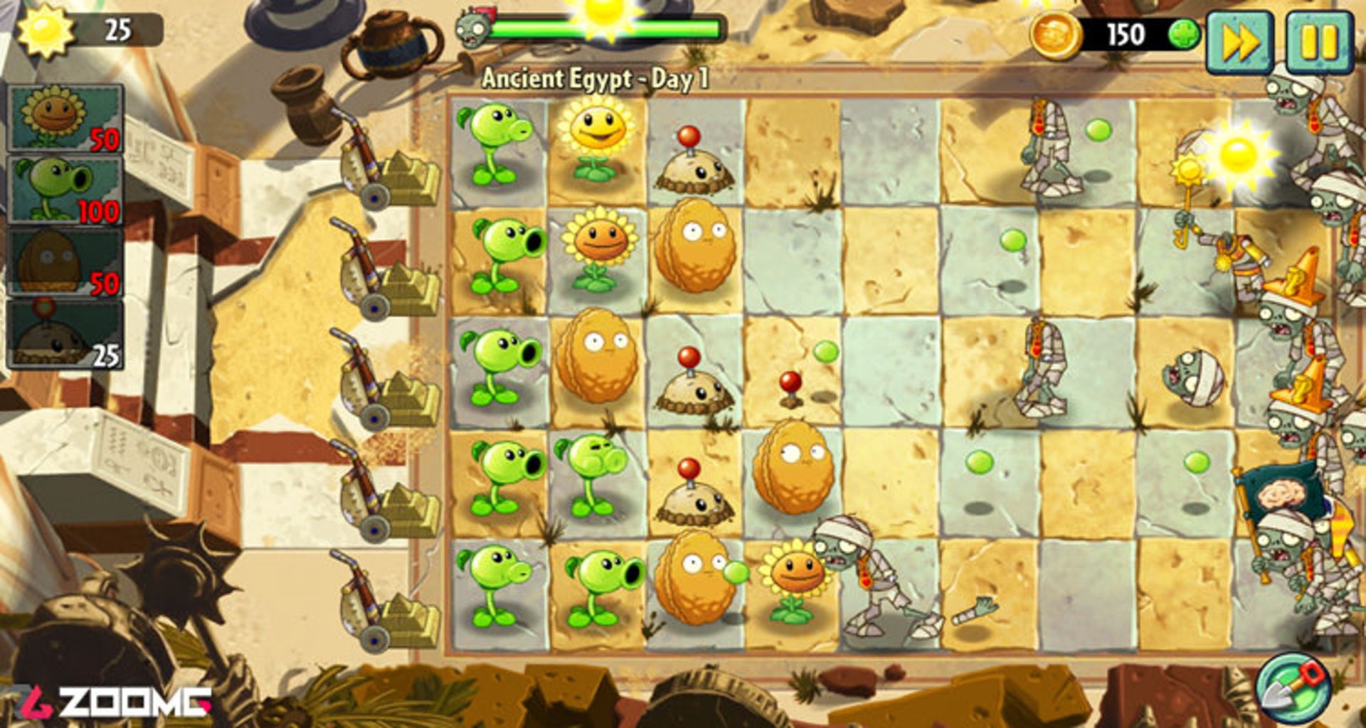 بازی موبایل Plants Vs. Zombies 2