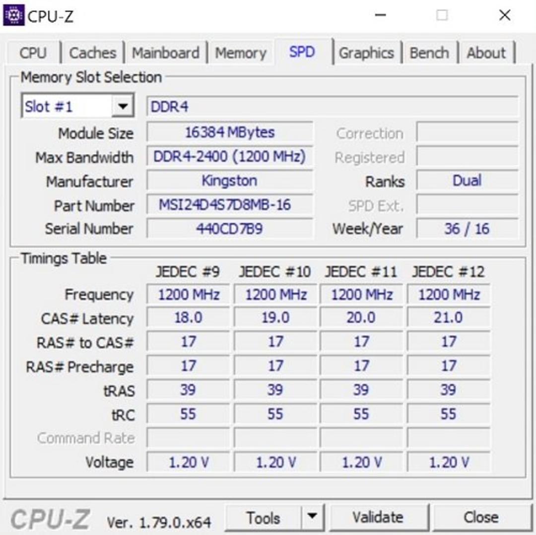 CPU Z 2 MSI GT73VR 7RE