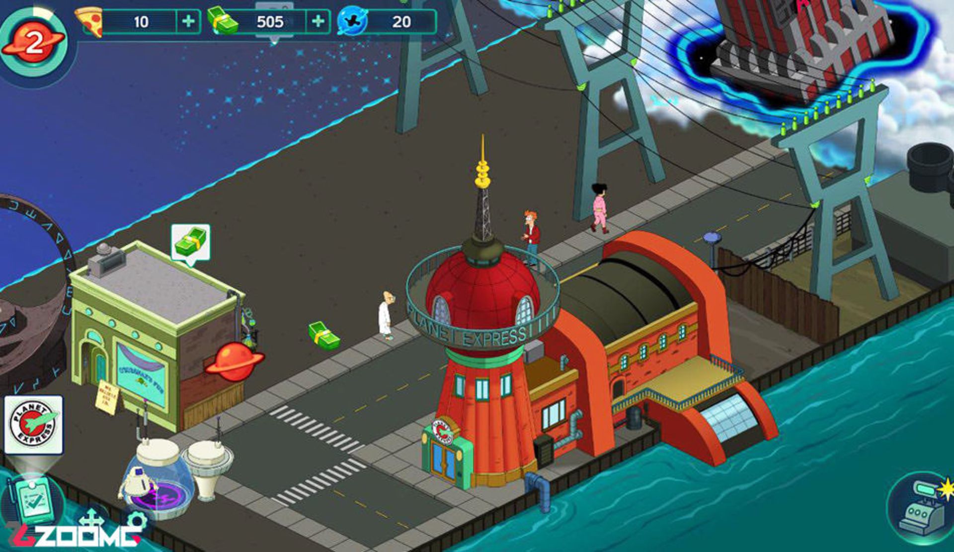 بازی موبایل Futurama: Worlds of Tomorrow