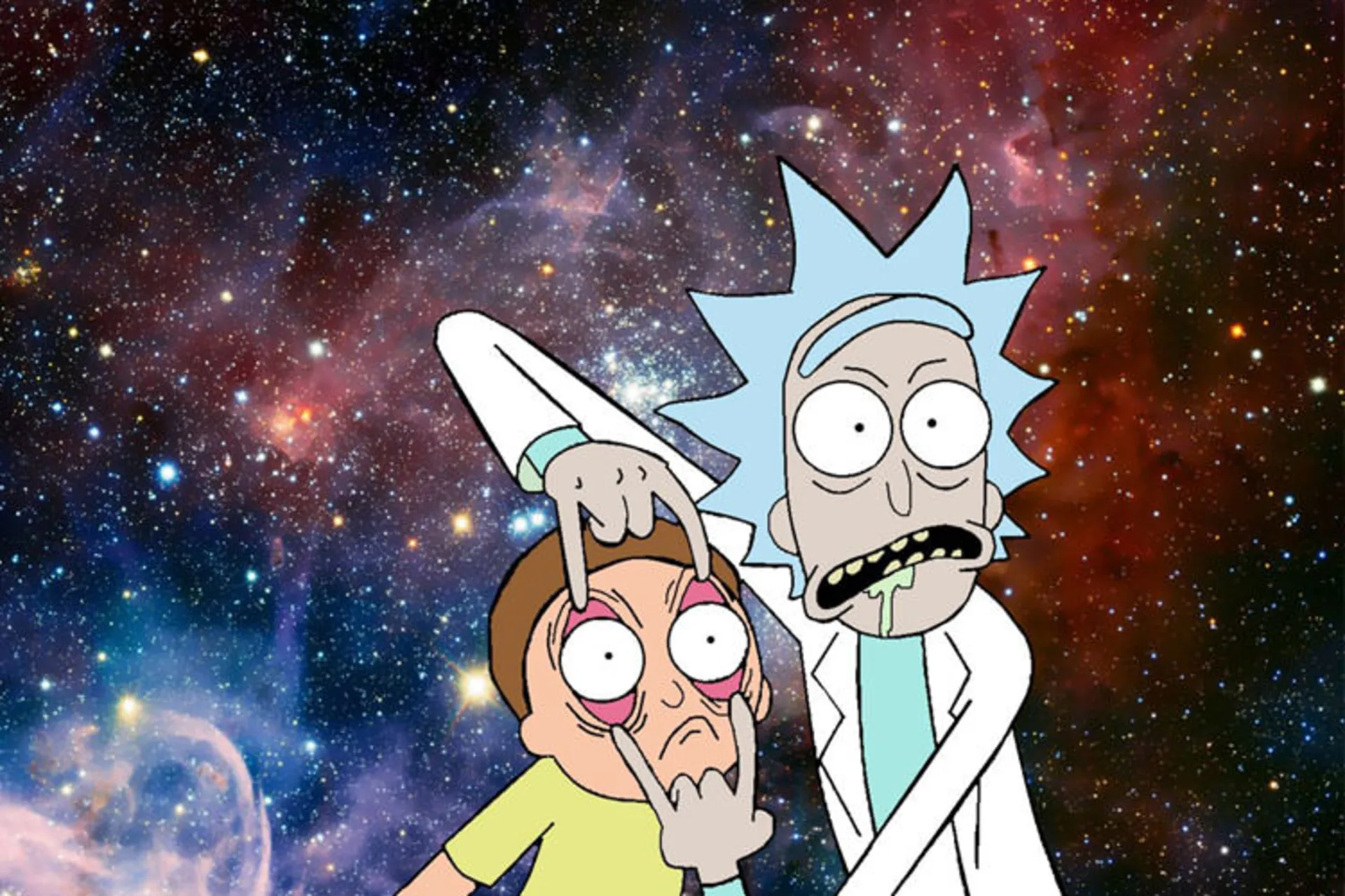 باز کردن چشم مورتی توسط ریک در سریال rick and morty