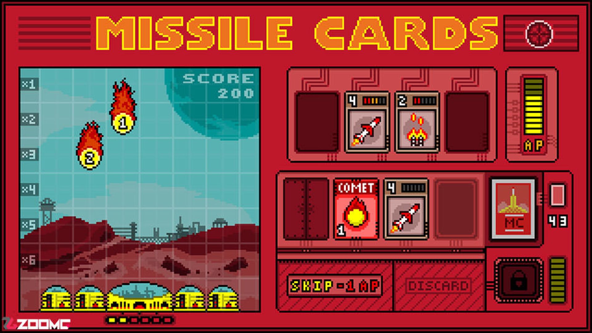 زومجی بازی Missile Cards