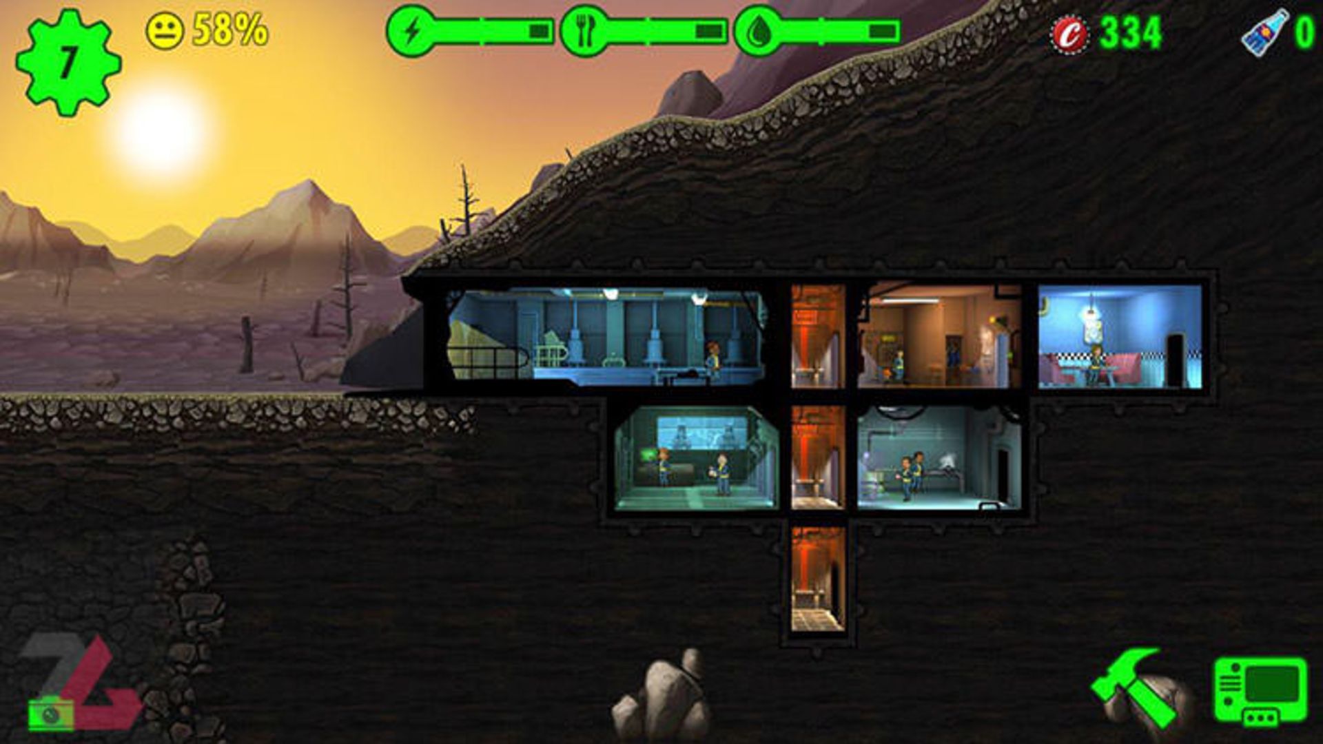 بازی موبایل Fallout Shelter