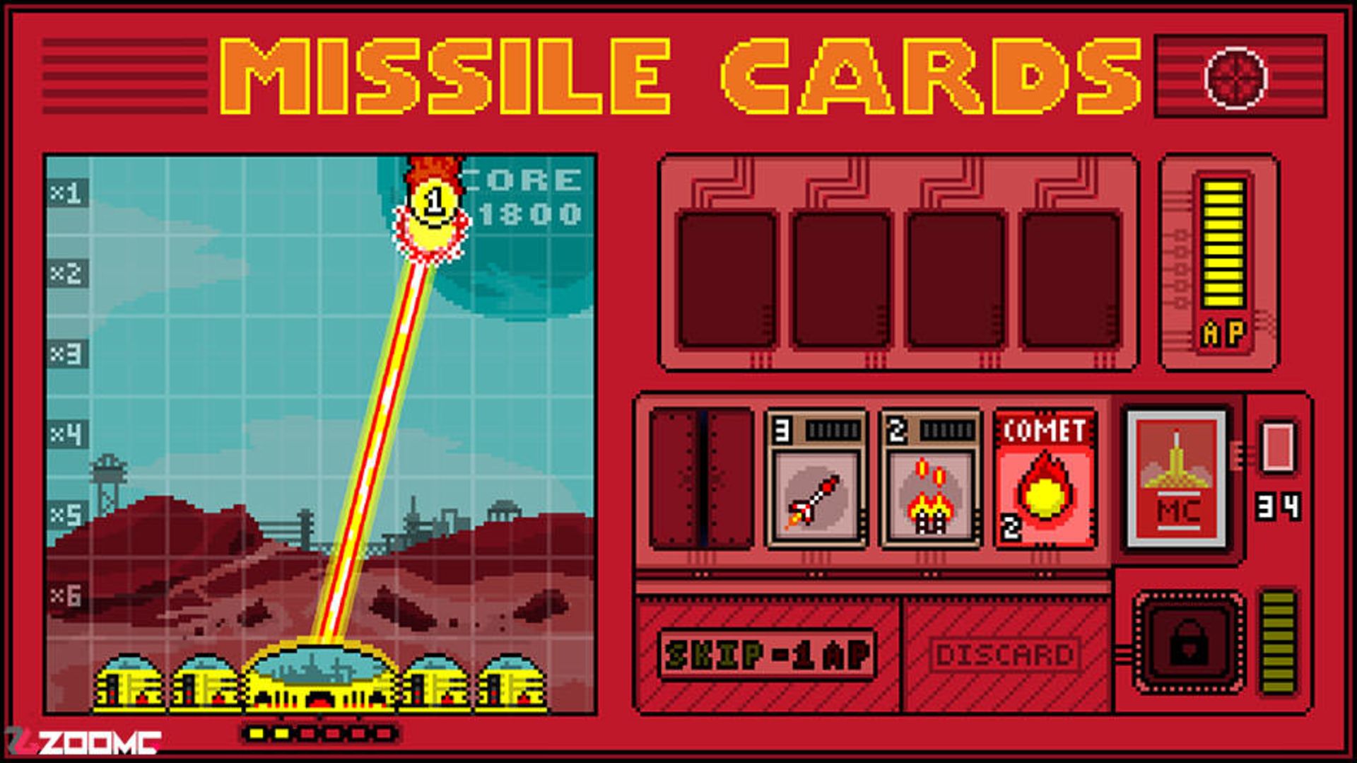 زومجی بازی Missile Cards