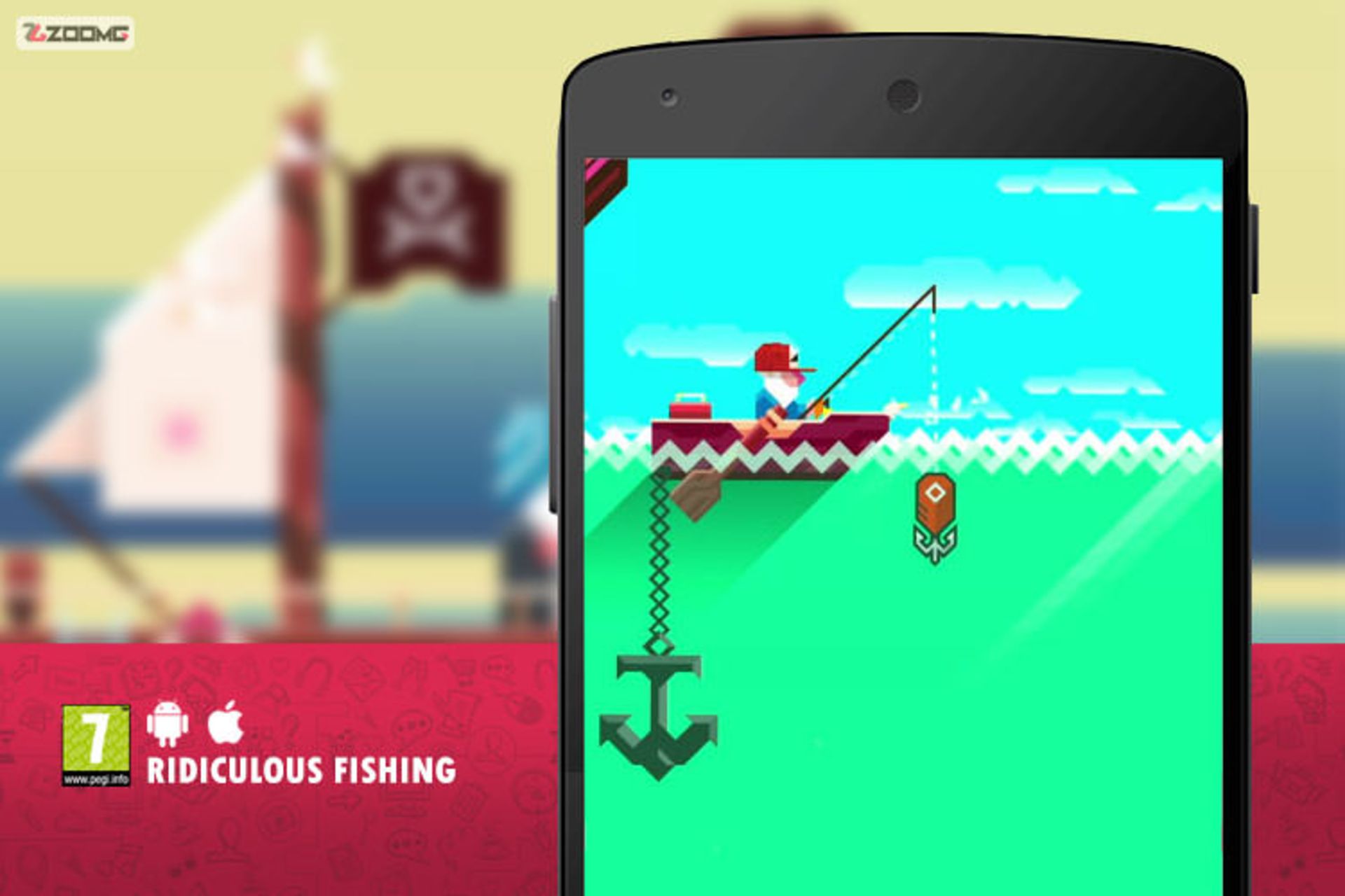 بازی موبایل Ridiculous Fishing