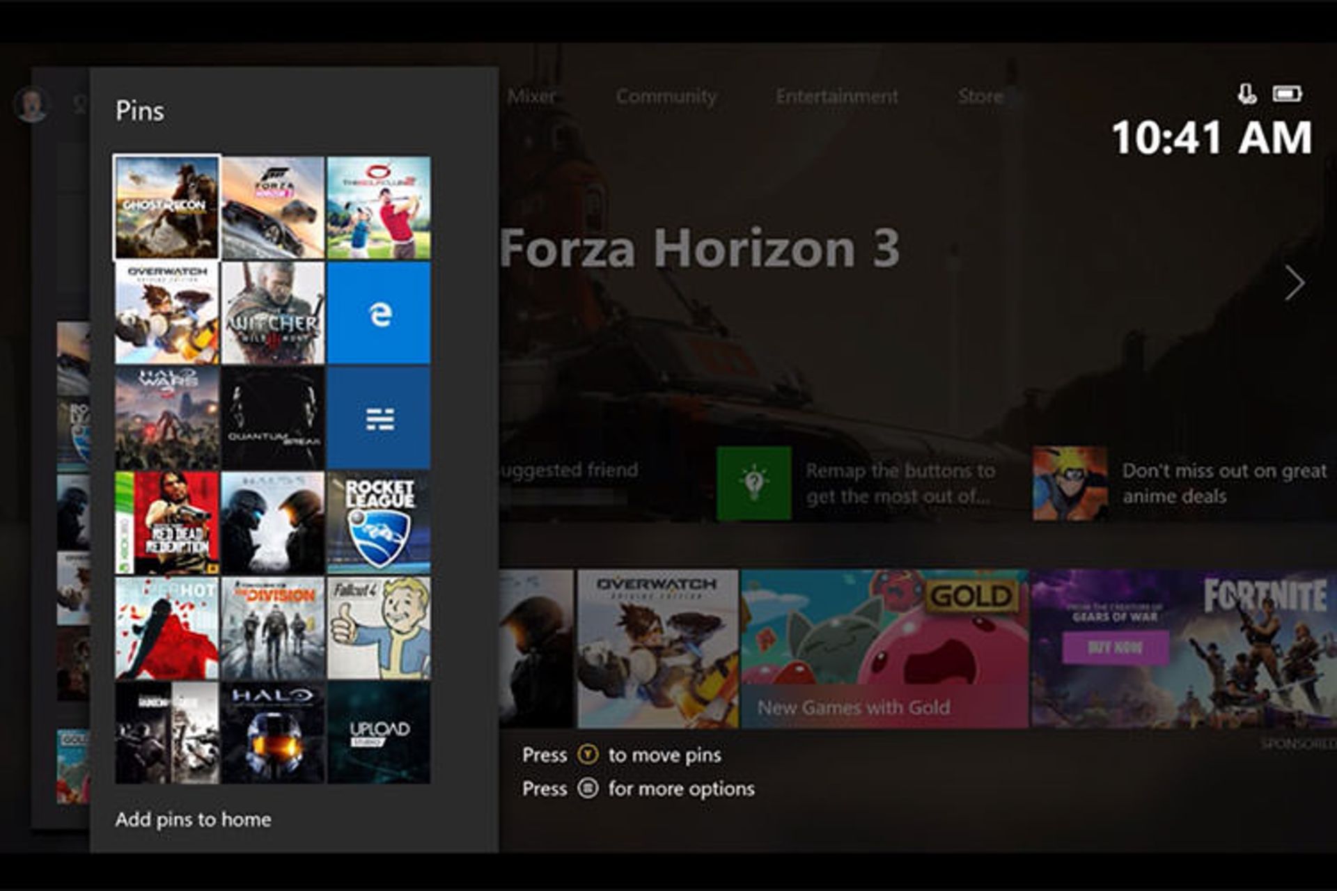 Xbox One New dashboard
