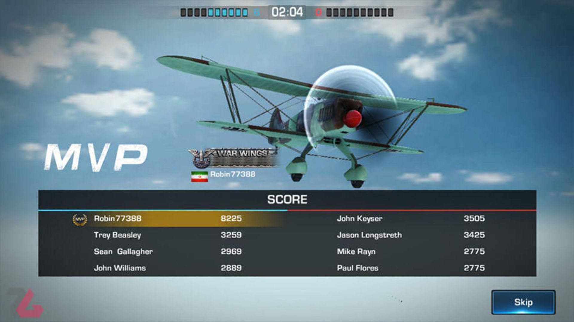 بازی اندروید War Wings