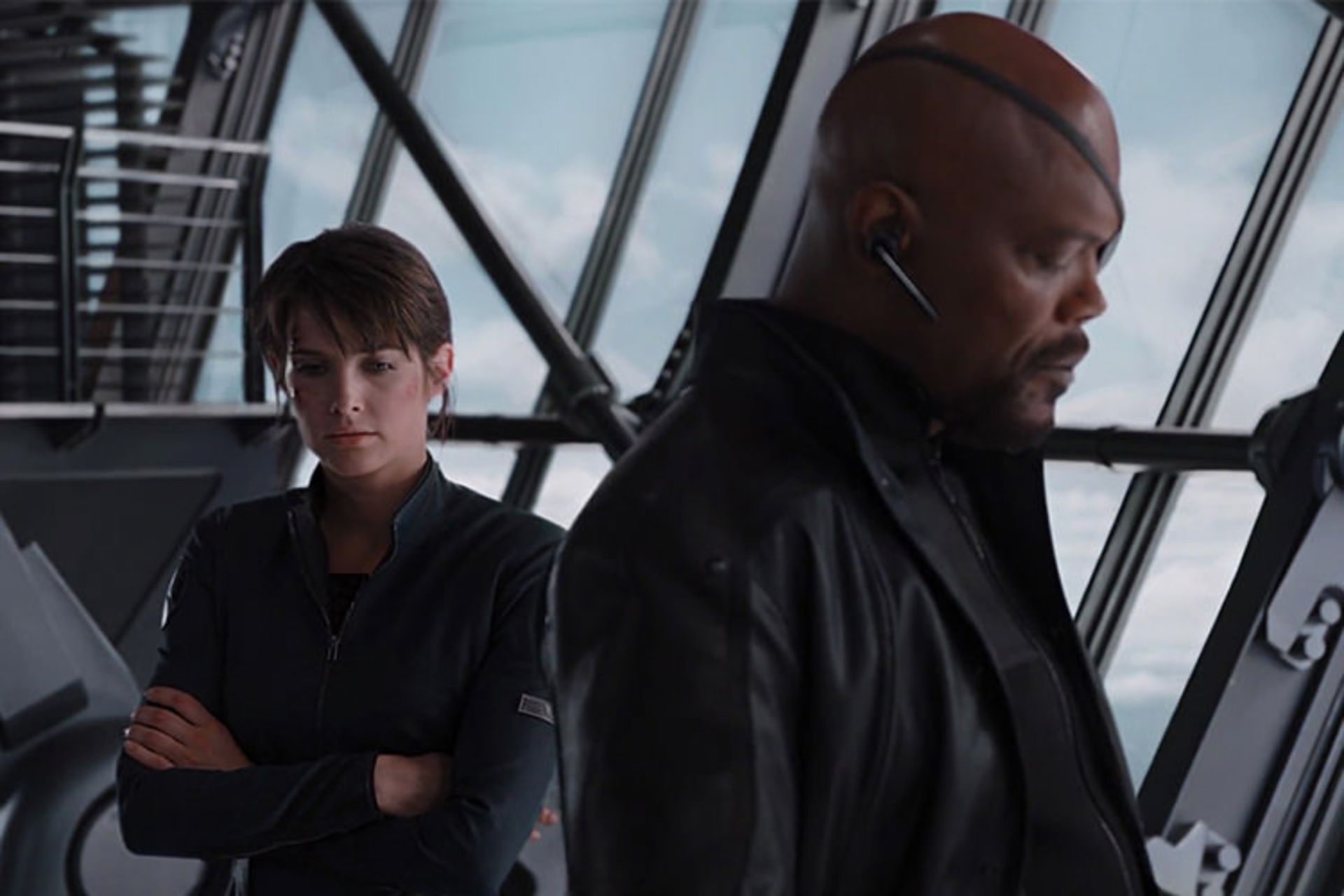 Samuel L. Jackson & Cobie Smulders  Avengers