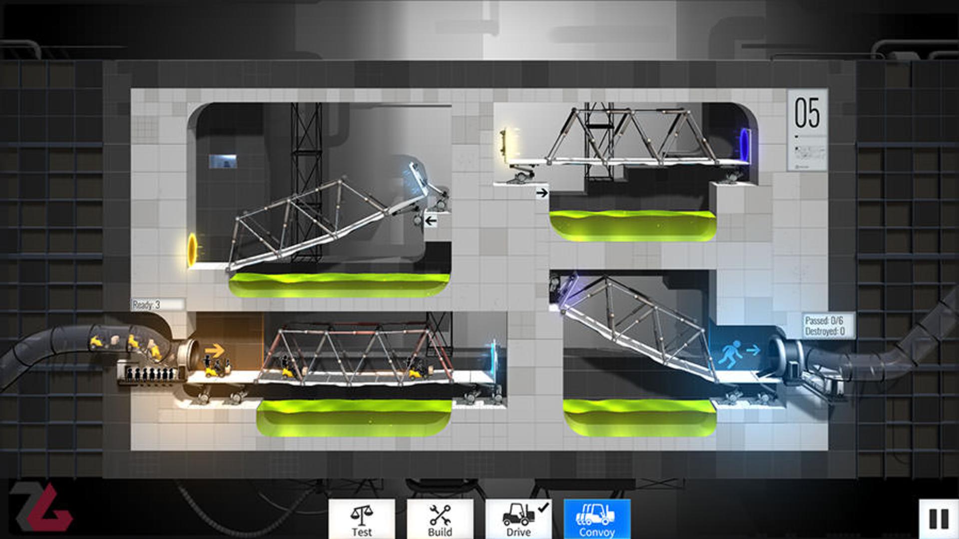 Bridge Constructor Portal بررسی بازی