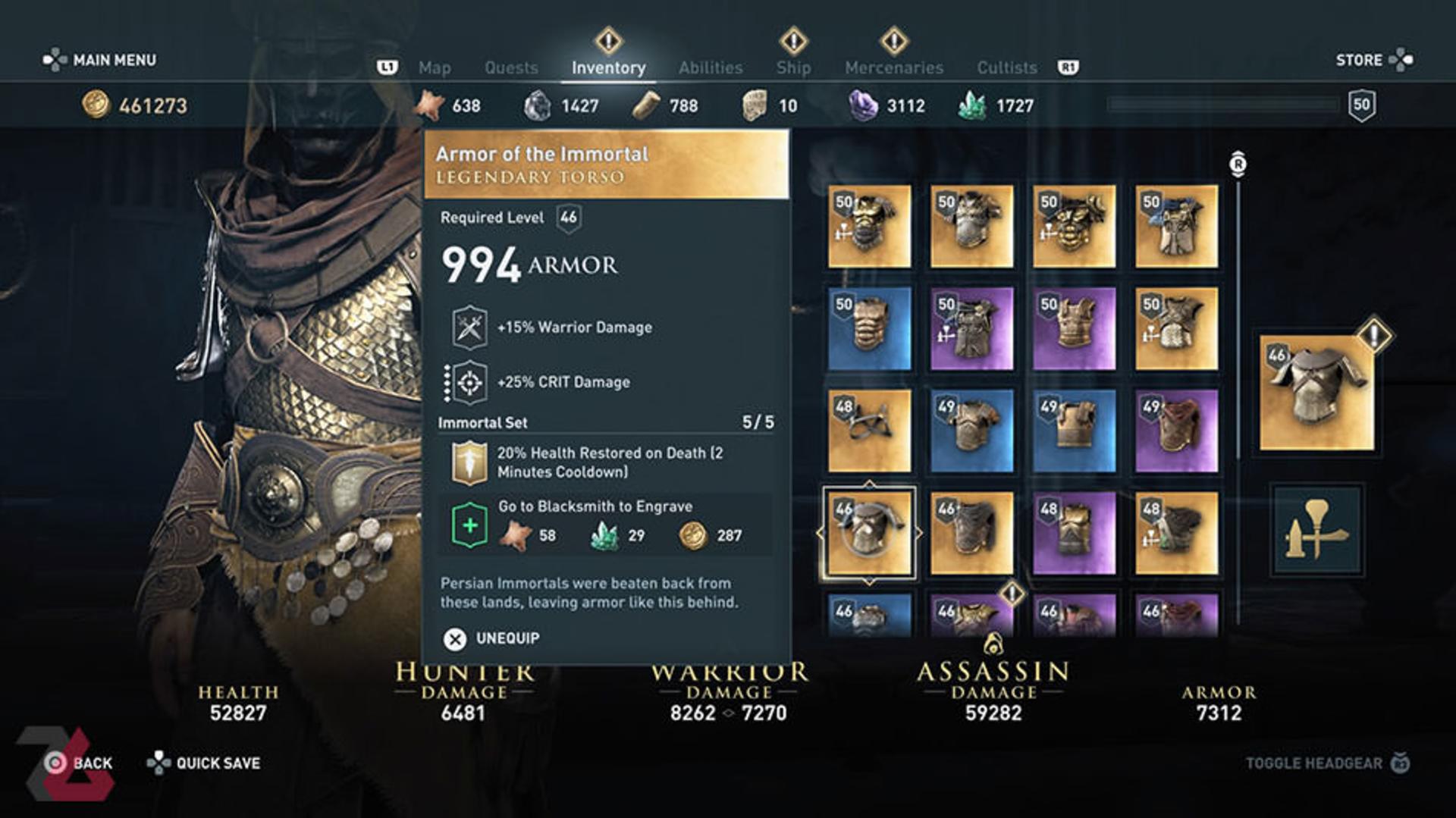 Assassins Creed Odyssey Immortal Armor