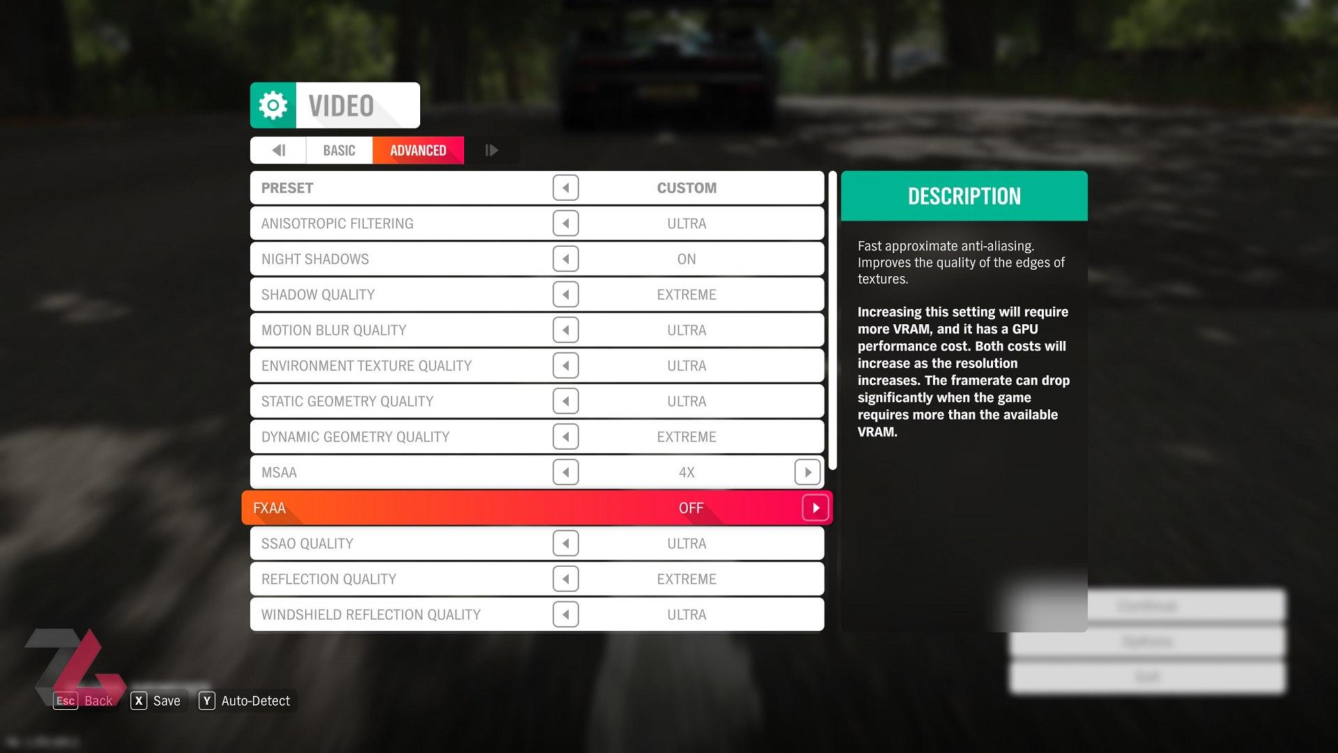 Forza Horizon VIDEO Setting ADVANCED 1