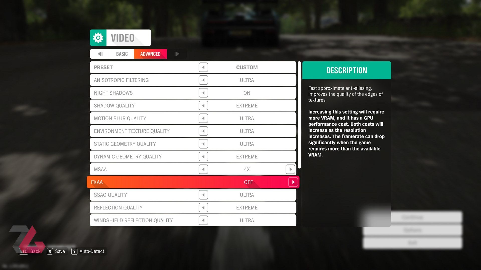Forza Horizon VIDEO Setting ADVANCED 1