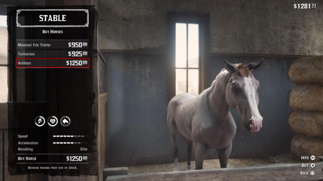 اسب Rose Gray Arabianبازی Red Dead Redemption 2