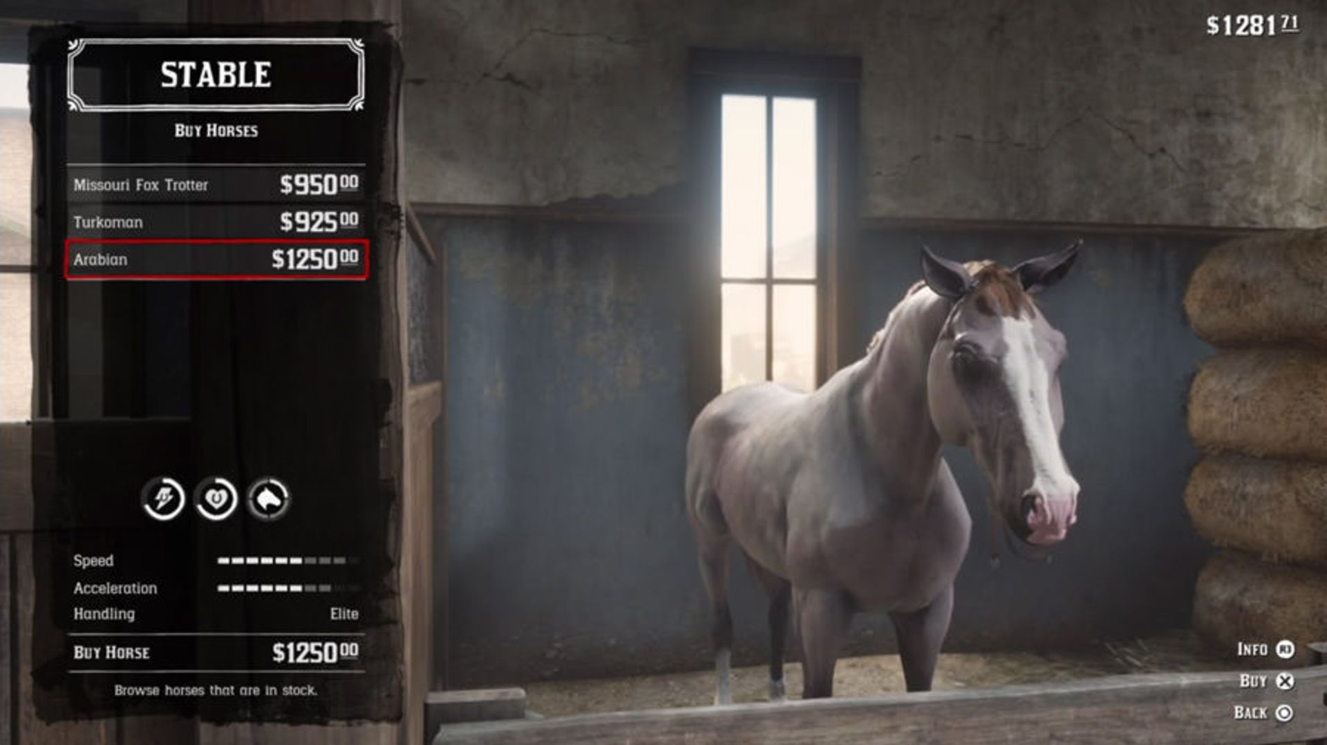 اسب Rose Gray Arabianبازی Red Dead Redemption 2
