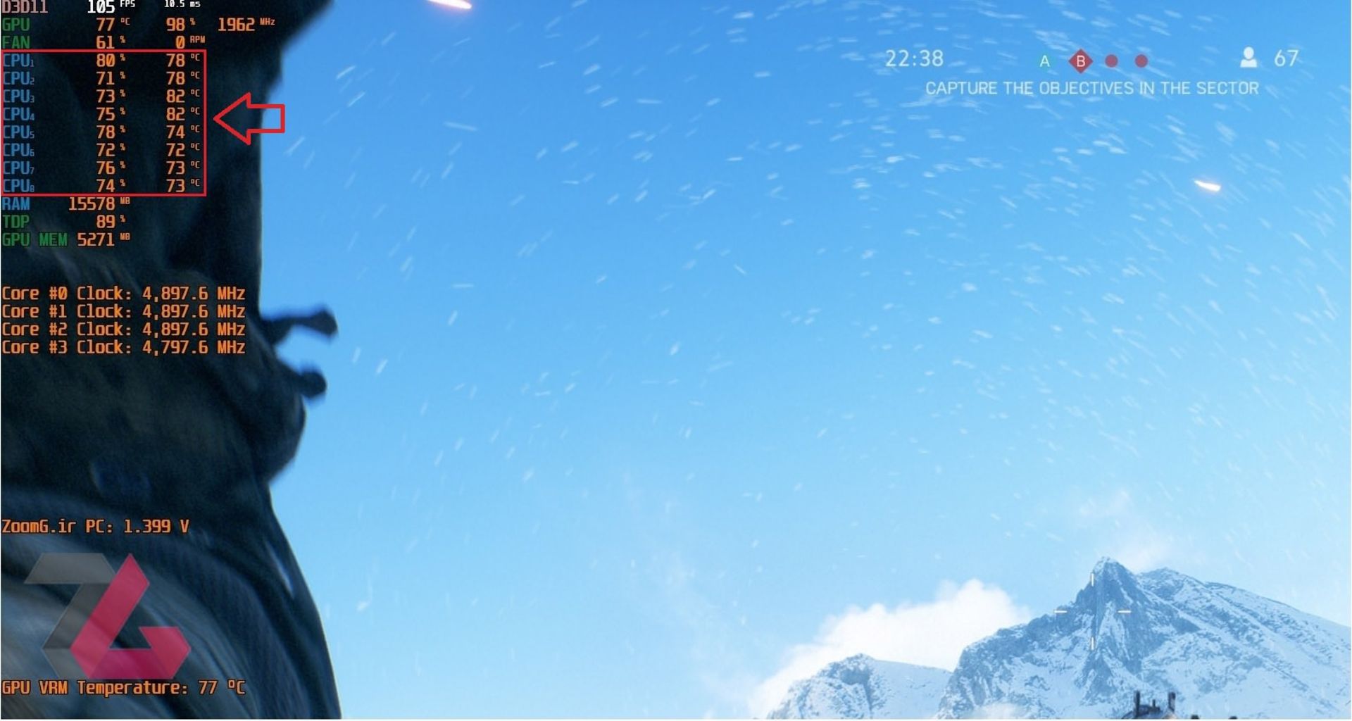 BattleField V CPU Usage