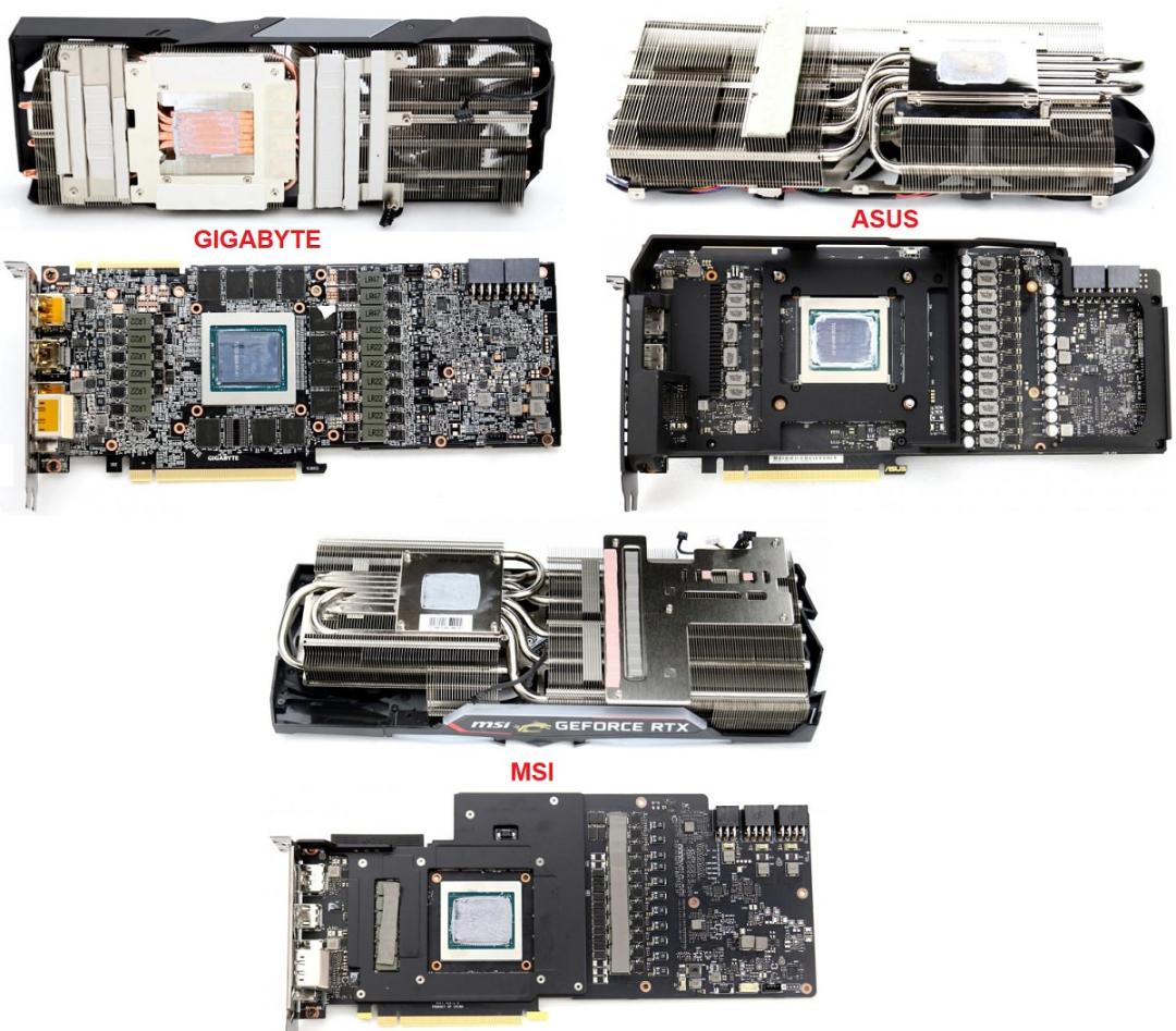 RTX 2080 Ti Custom Cooling Cards