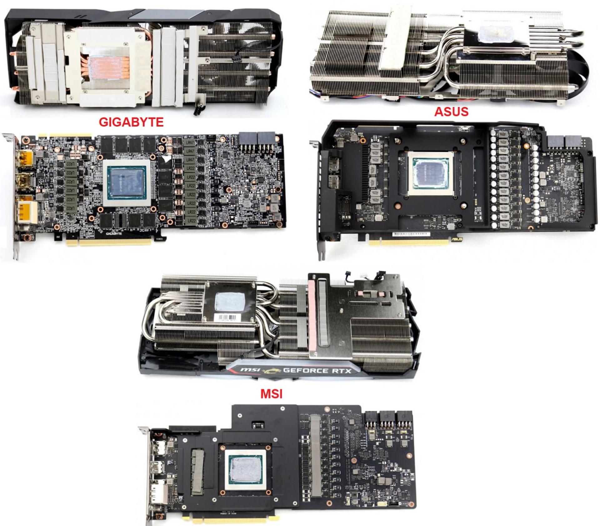 RTX 2080 Ti Custom Cooling Cards