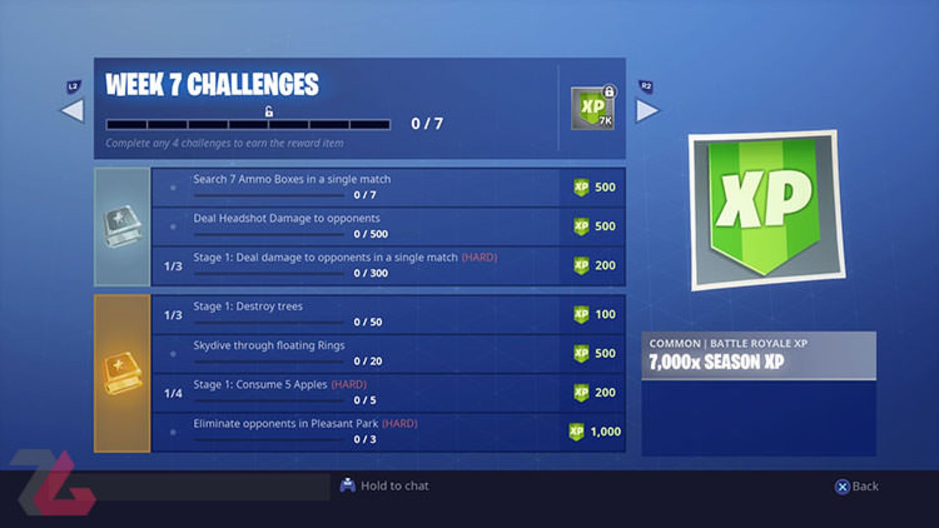 فصل ششم هفته هفتم فورتنایت
