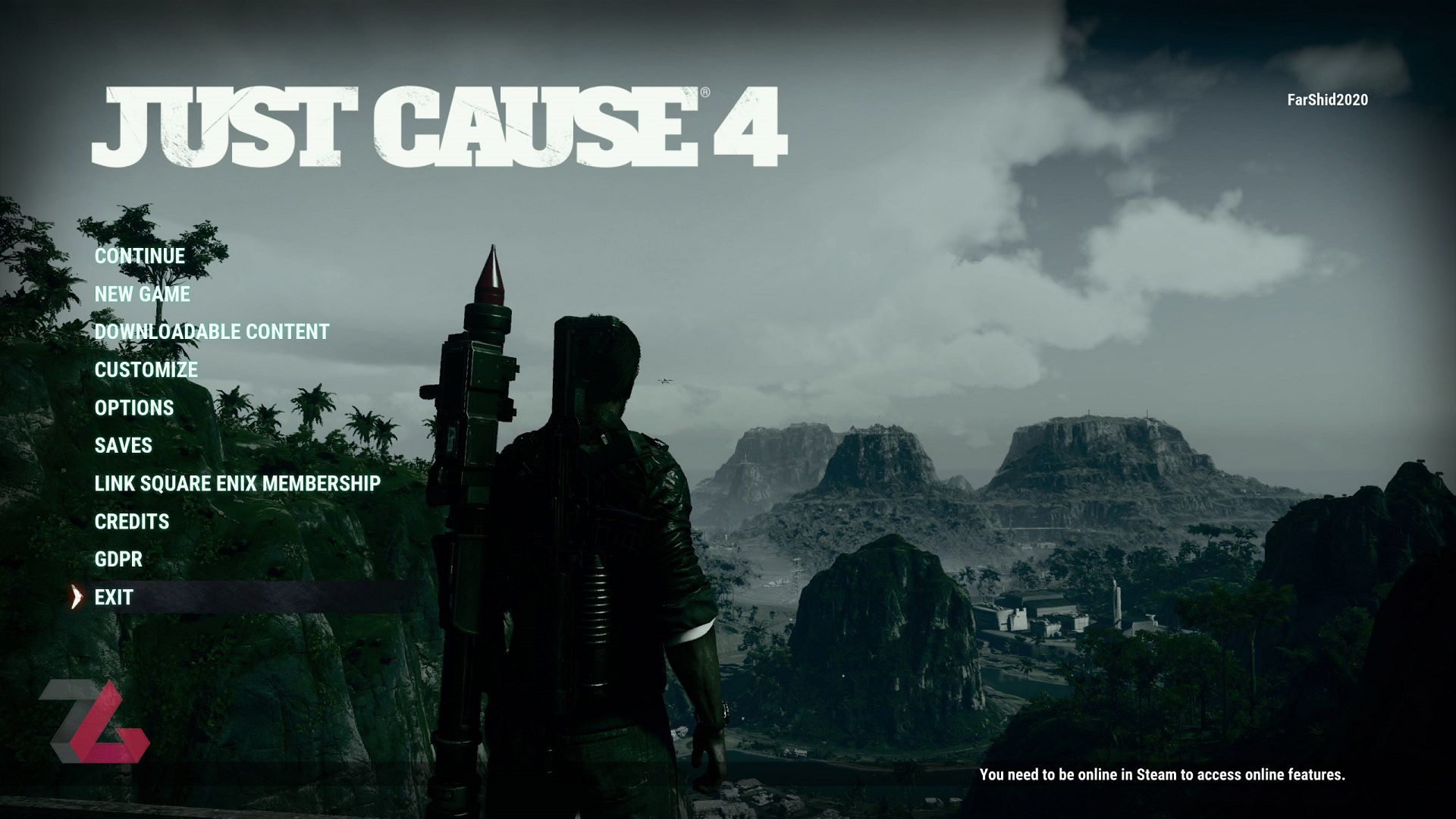 Just Cause 4 MAIN MENU