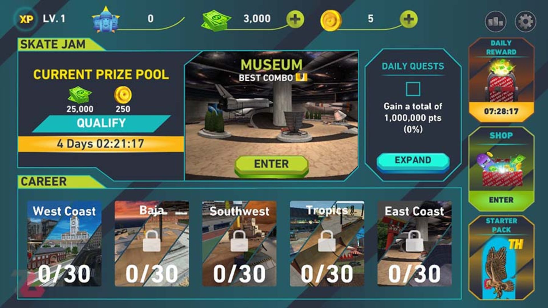 بازی موبایل Tony Hawk's Skate Jam