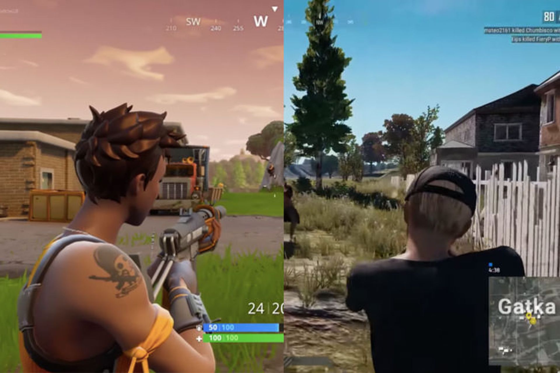 pubg vs fortnite