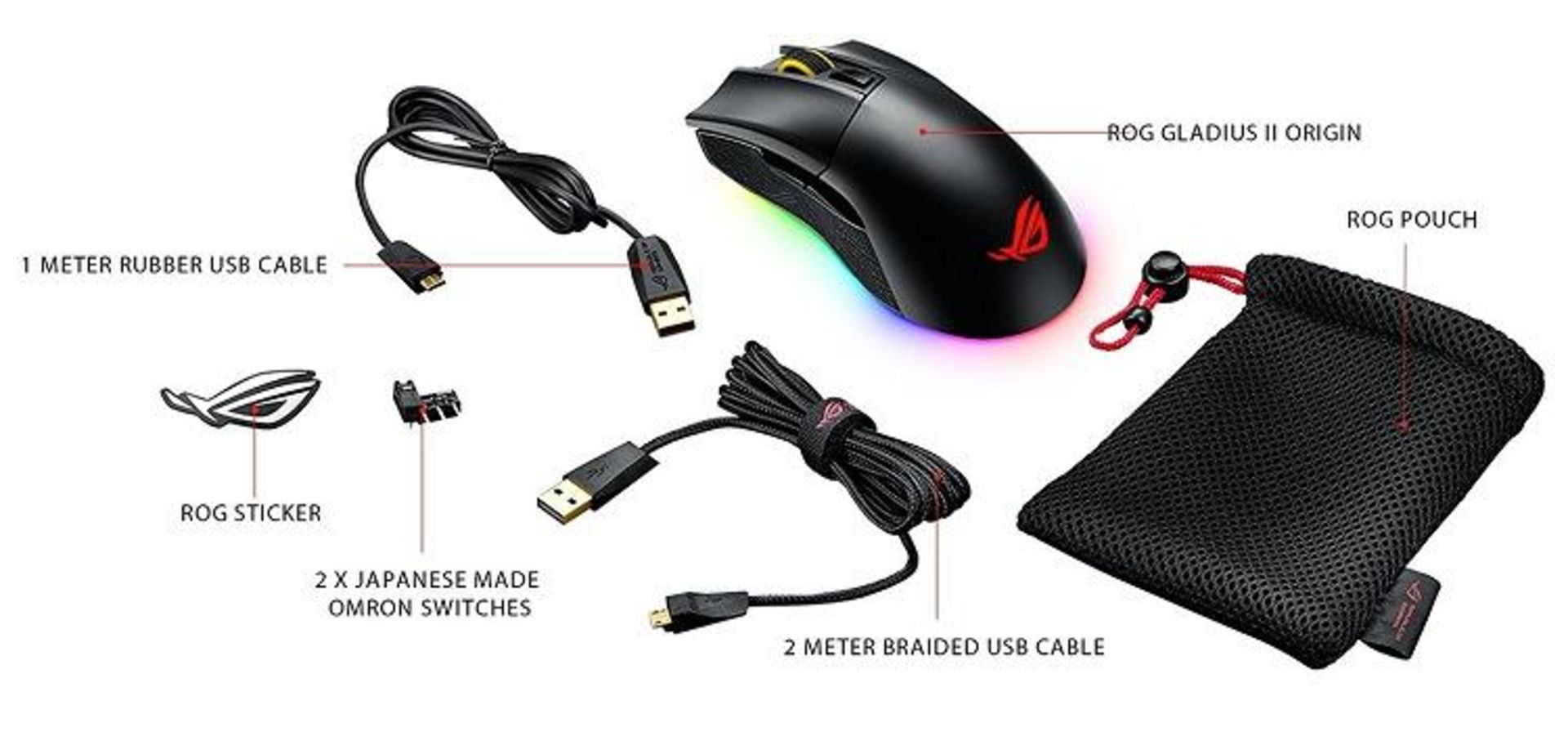 ASUS ROG Gladius II Origin Gaming Mouse