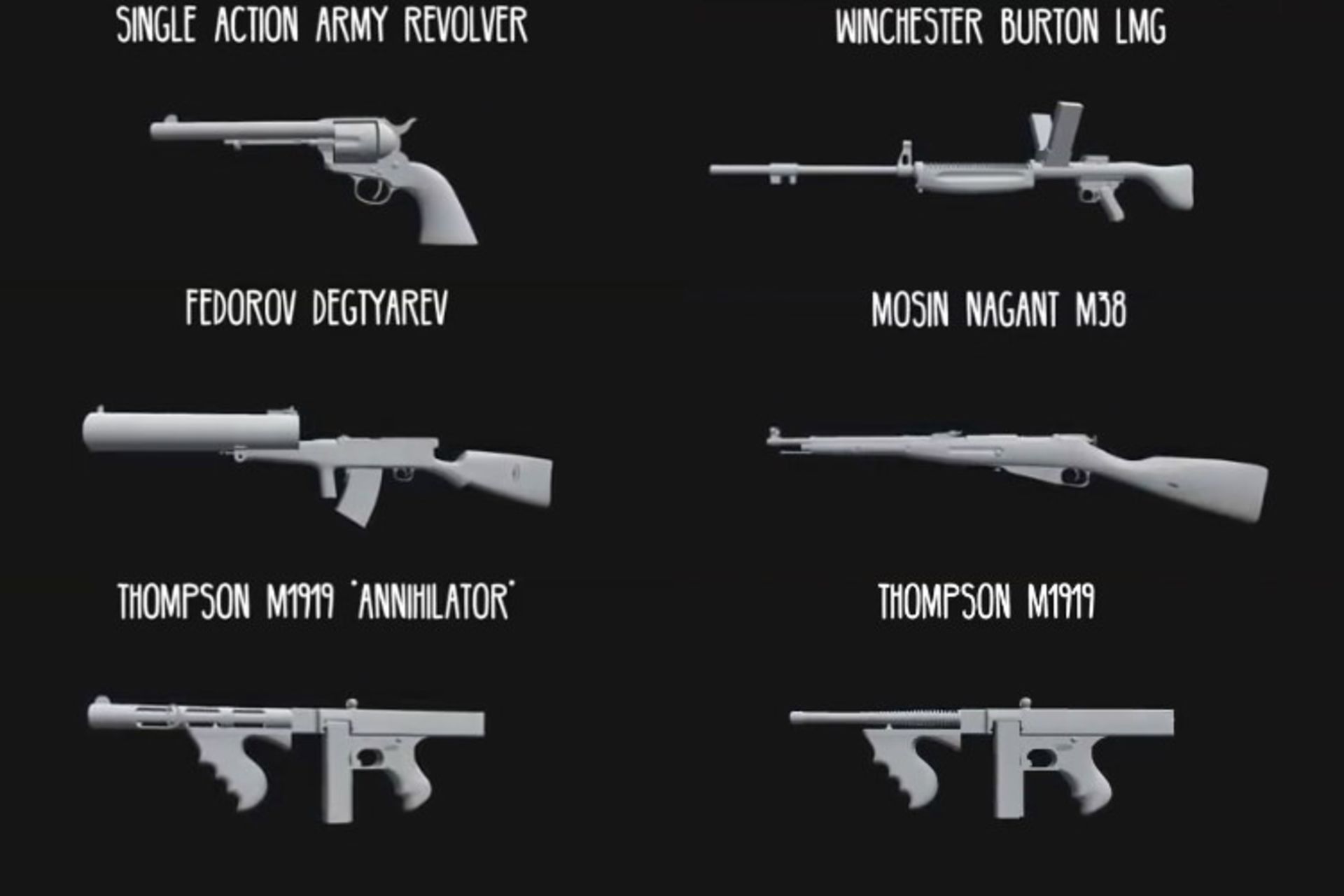 Battlefield 1 Weapons