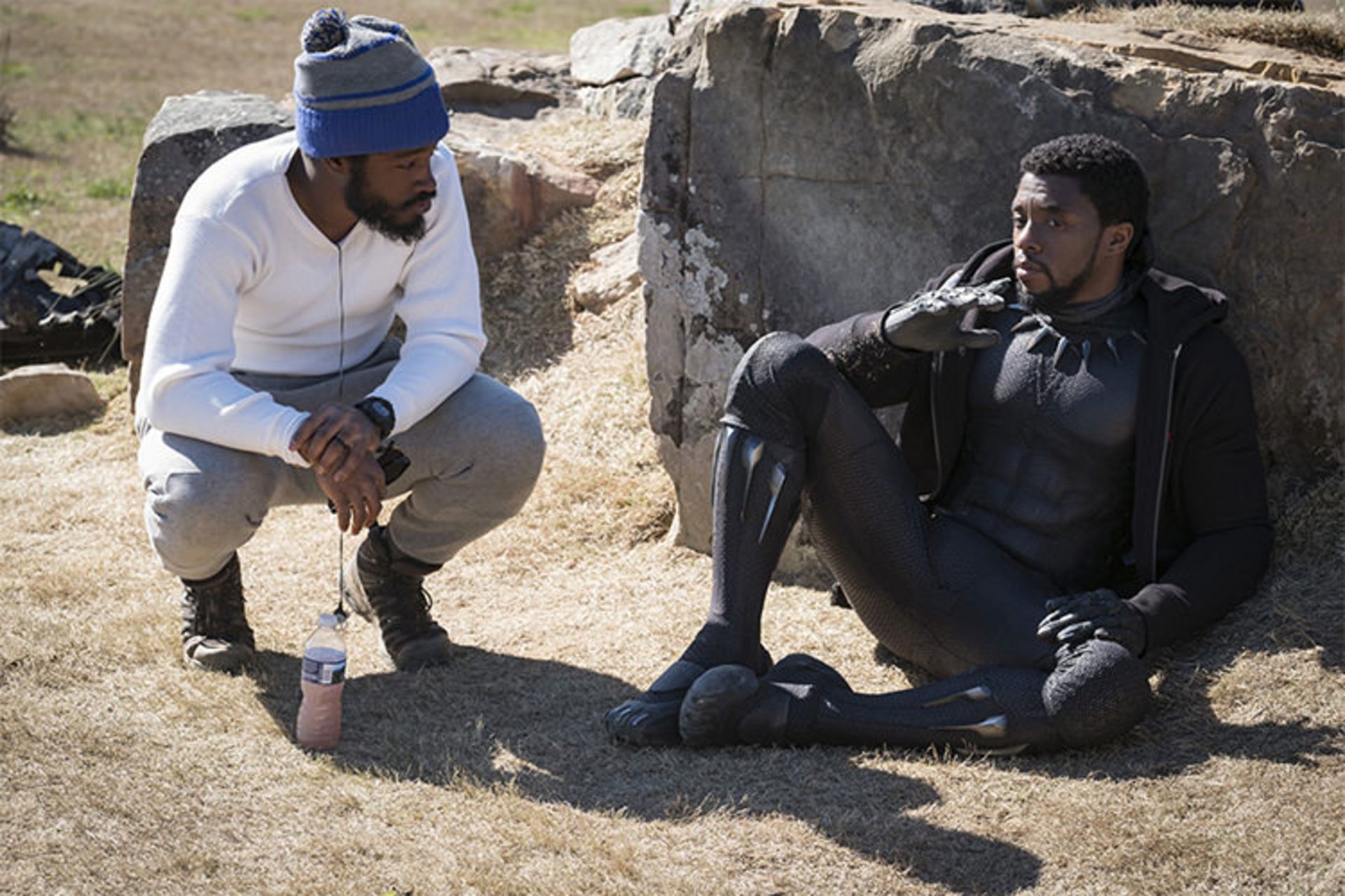 چادویک بوزمن بازیگر نقش Black Panther و رایان کوگلر کارگردان فیلم