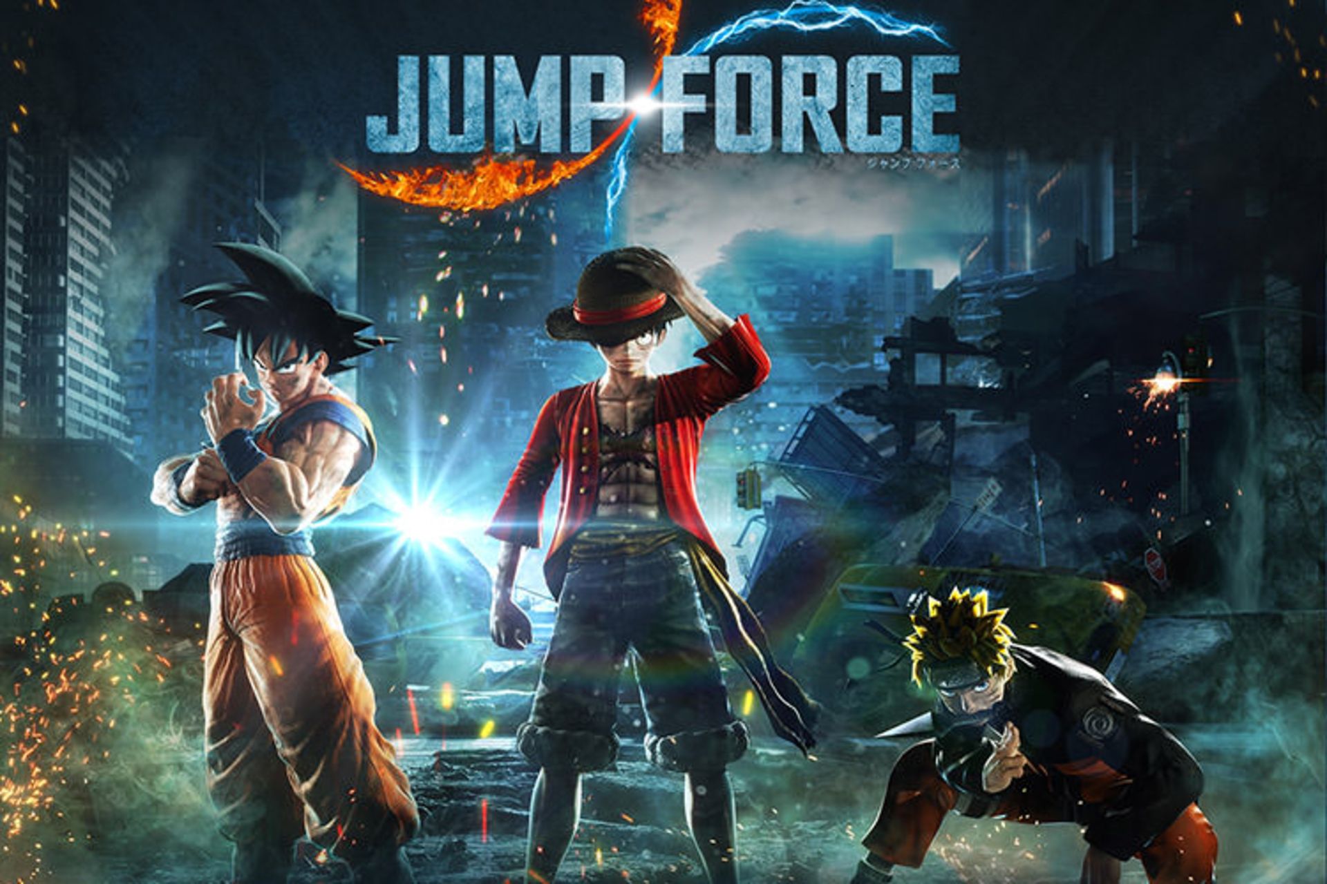 لوفی، گوکو و ناروتو در بازی Jump Force