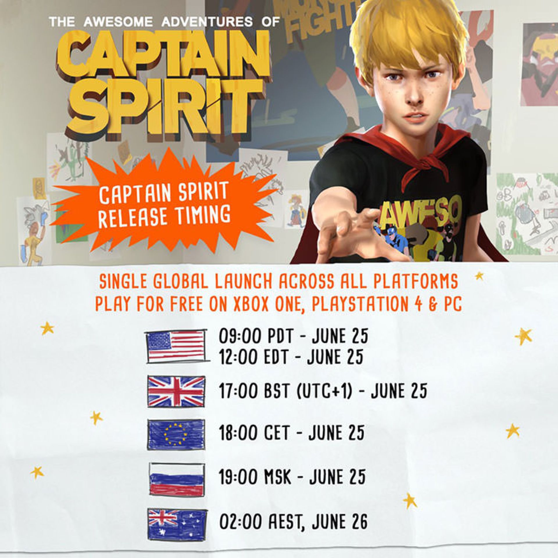 زمان عرضه The Awesome Adventures of Captain Spirit