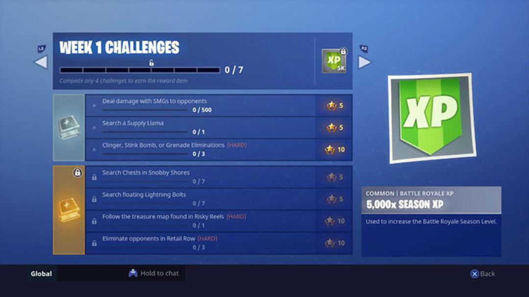 چالش‌های هفته اول فصل پنجم Fortnite