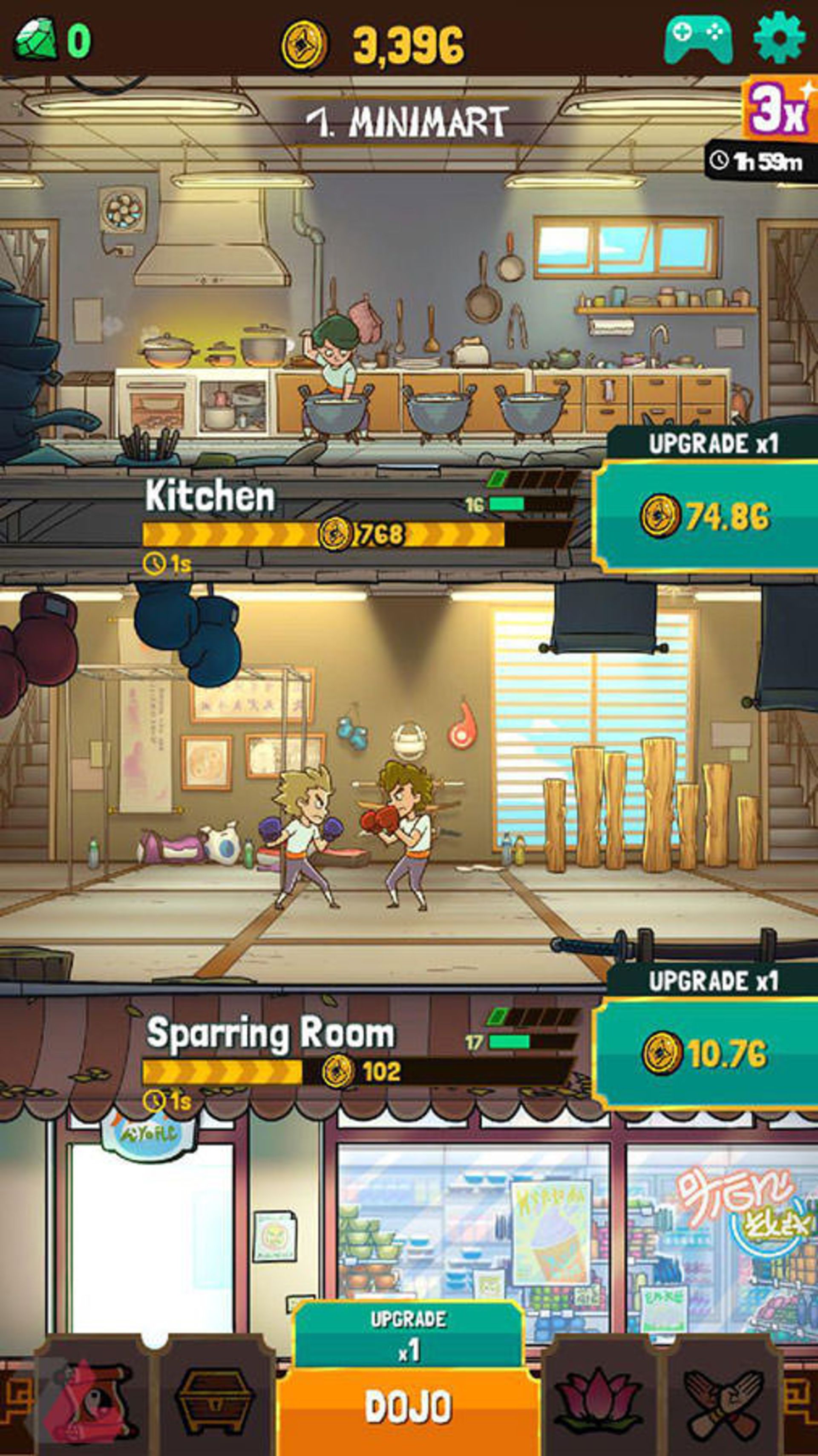 بازی موبایل Kung Fu Clicker