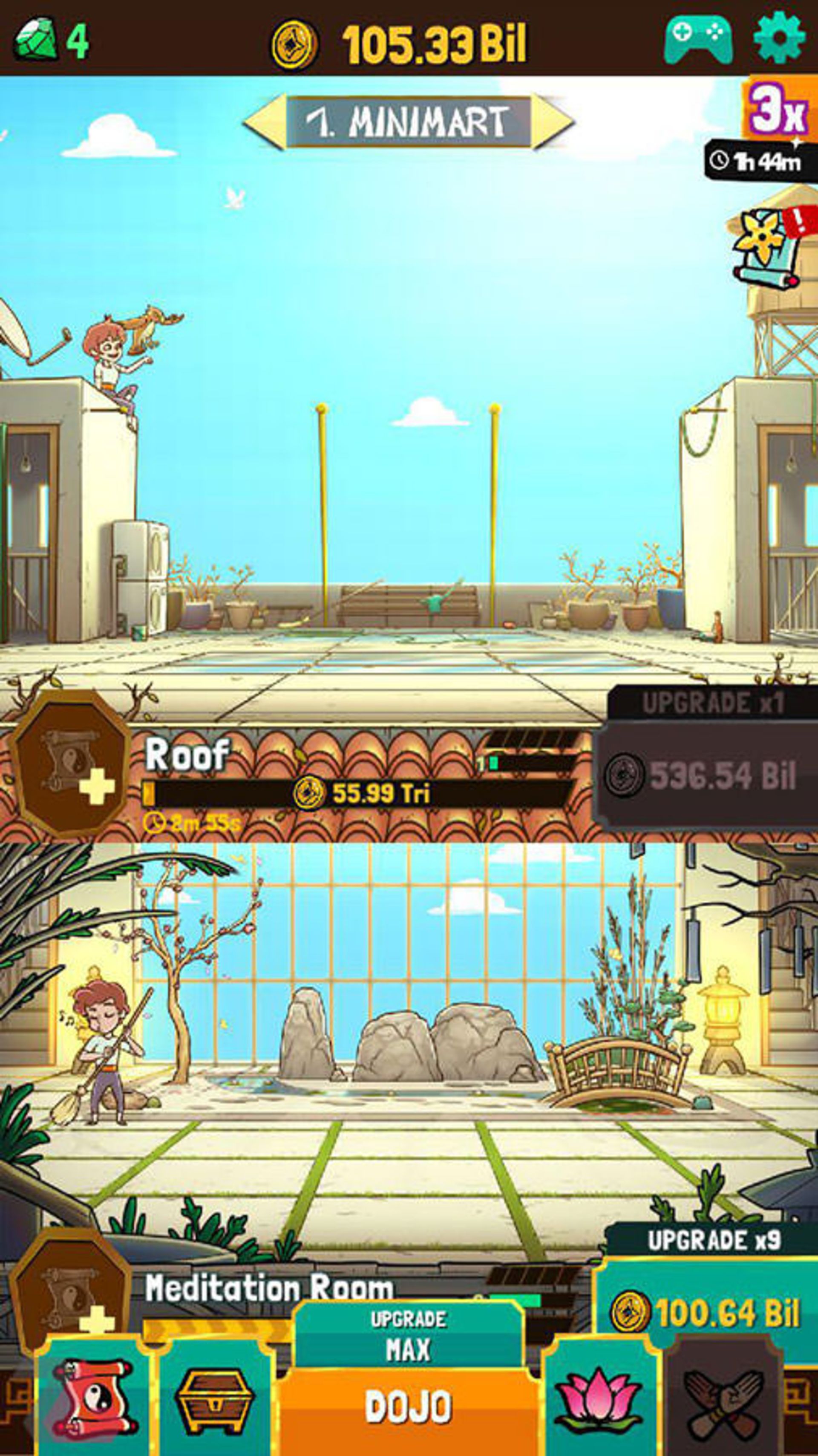 بازی موبایل Kung Fu Clicker