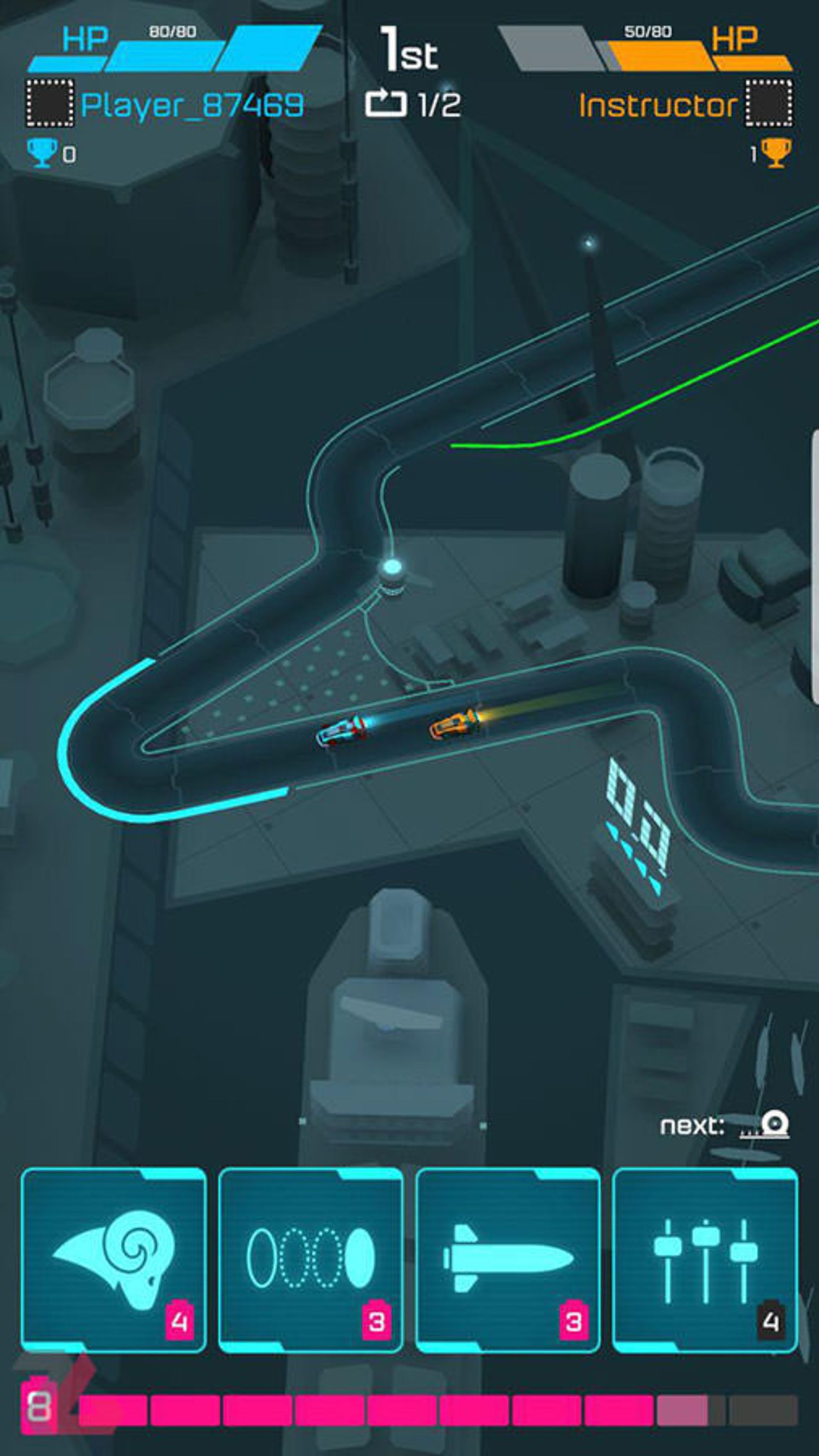 بازی موبایل Hyperdrome - Tactical Battle Racing