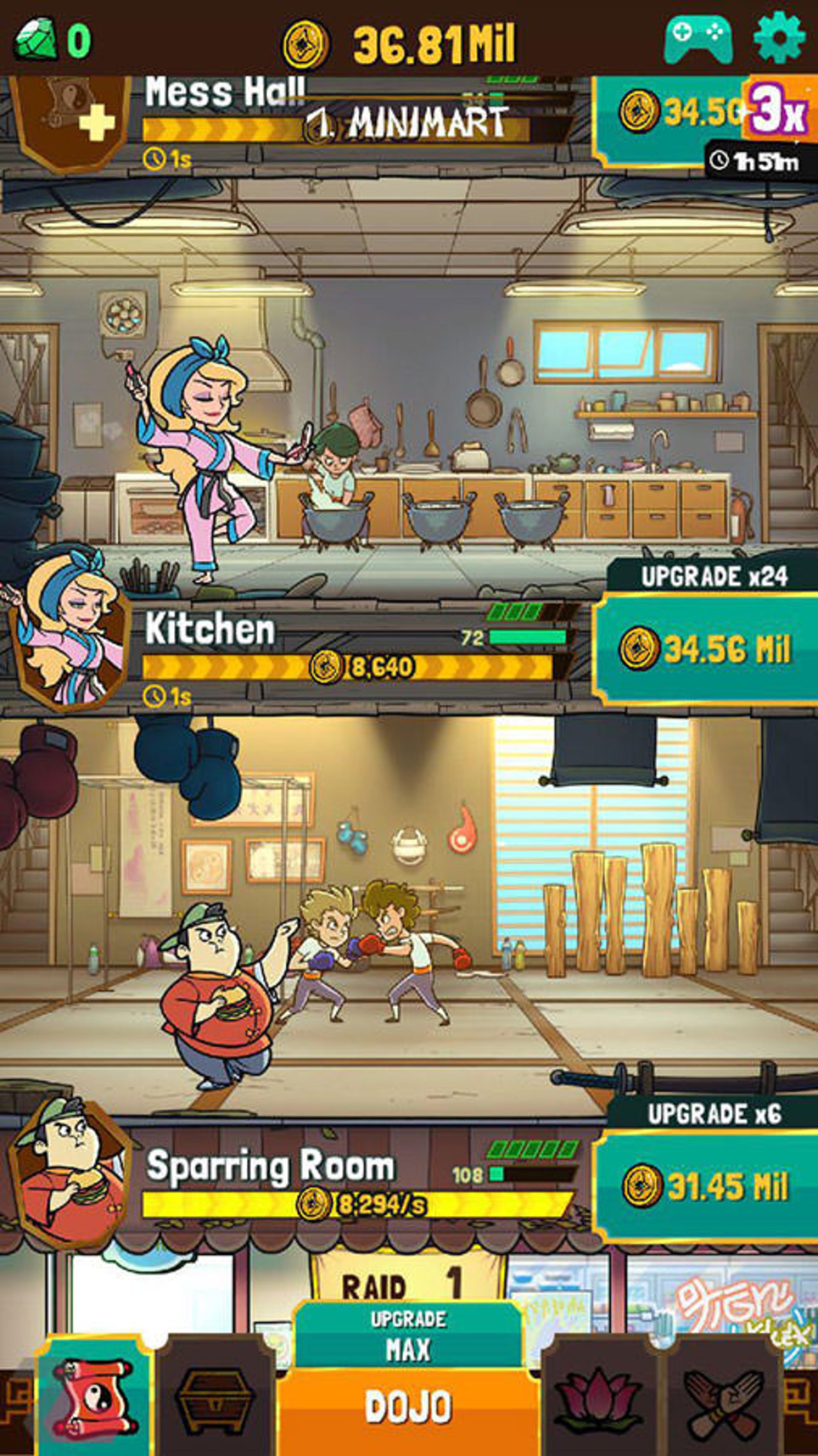 بازی موبایل Kung Fu Clicker