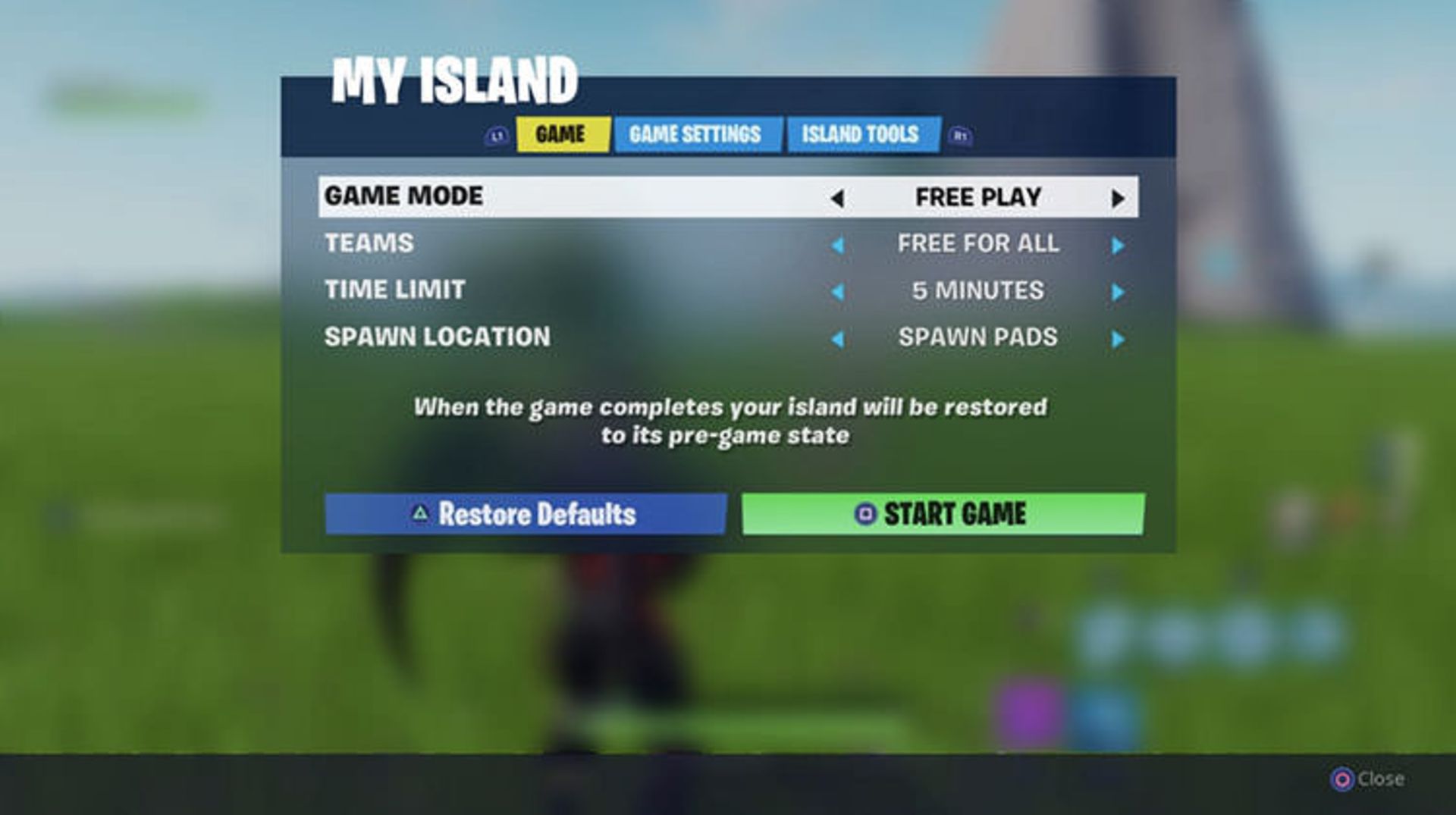 حالت کریتیو فورتنایت