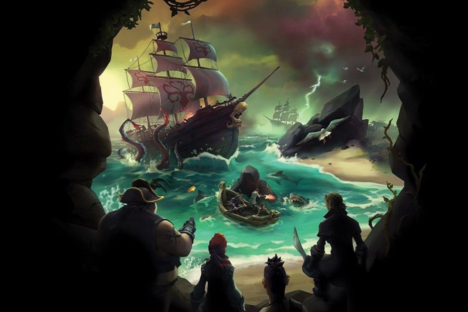 کوسه و کراکن در بازی Sea of Thieves