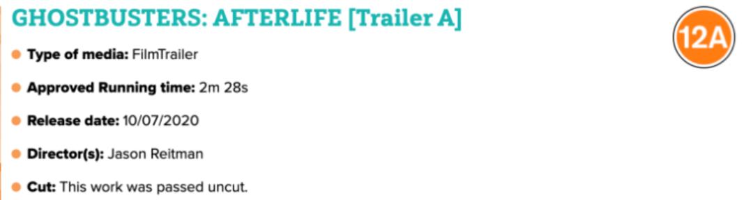 اطلاعات اولین تریلر فیلم Ghostbusters: Afterlife