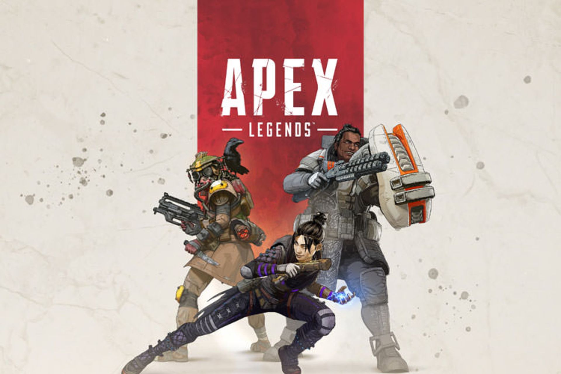 شدو به همراه دو شخصیت دیگر درکنار لوگو Apex Legends