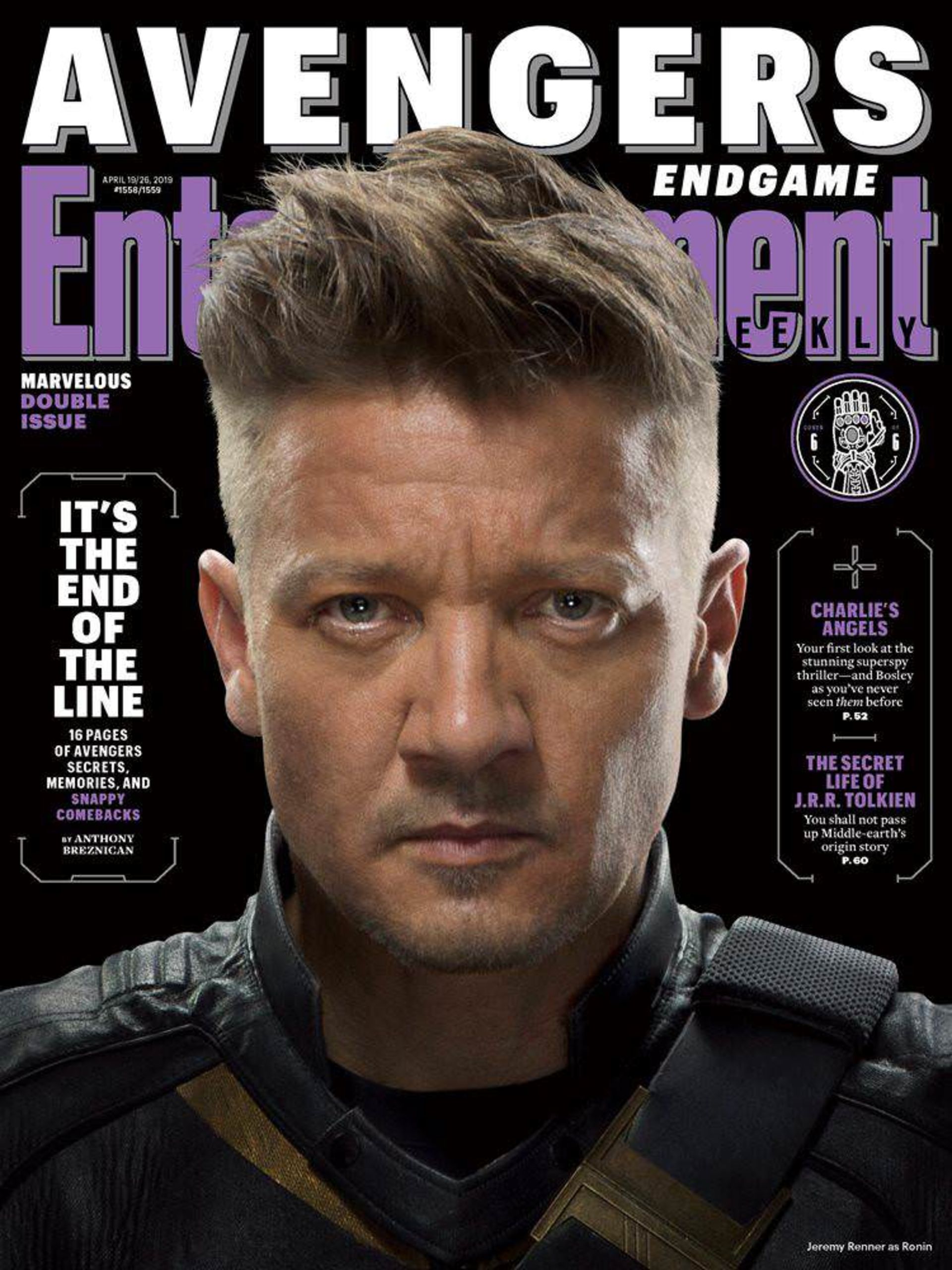 کاورهای EW مجله برای فیلم Avengers: Endgame