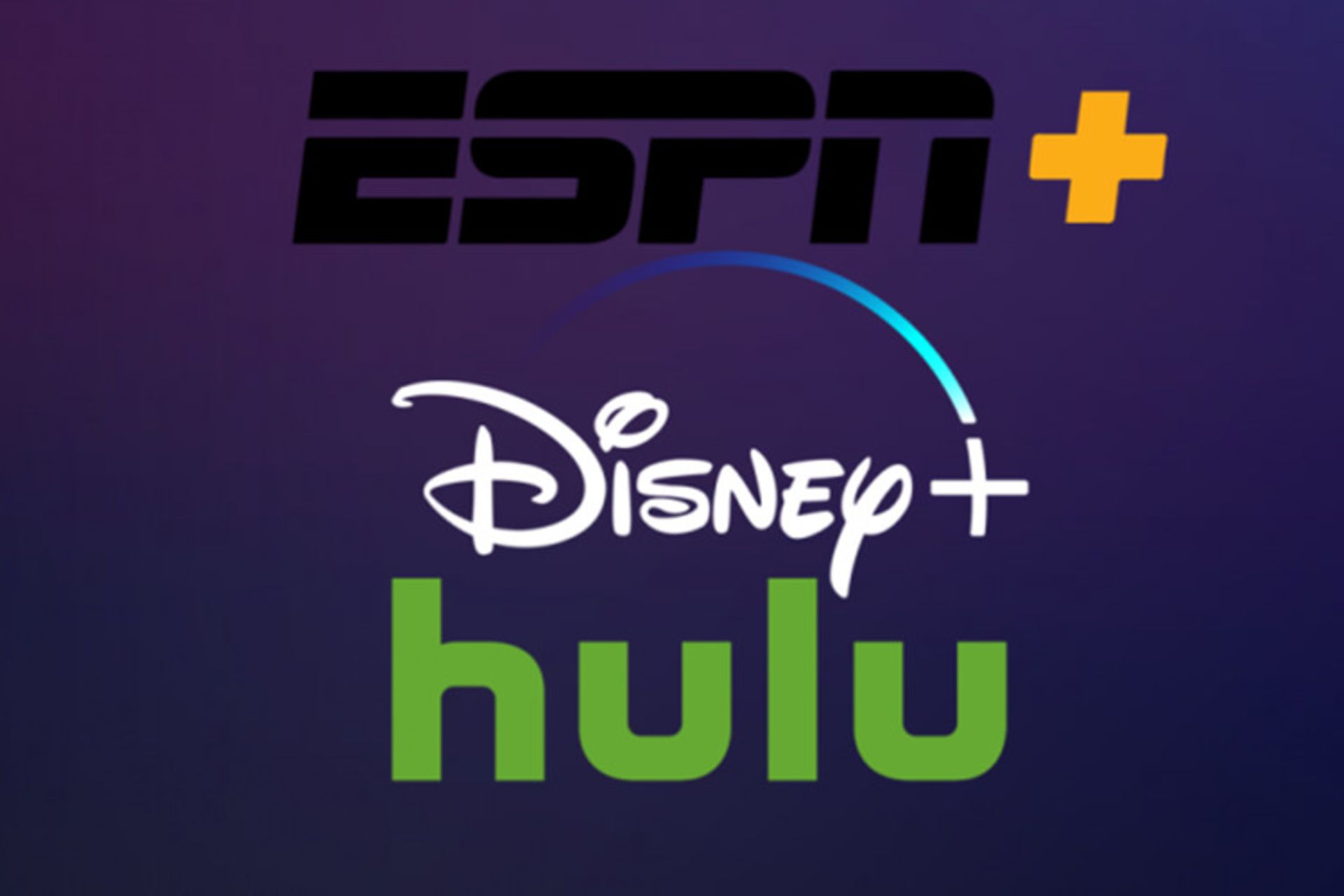 دیزنی پلاس، هولو و شبکه ESPN با رنگ های سیاه، سبز و سفید