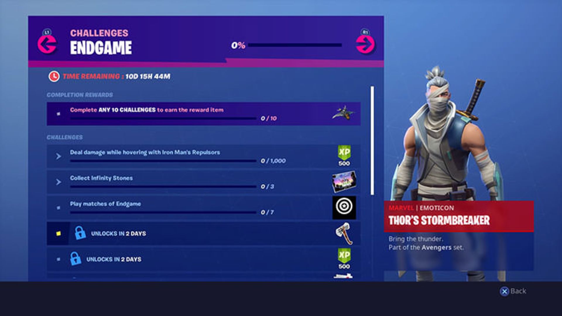 چالش های حالت اونجرز بازی فورتنایت 