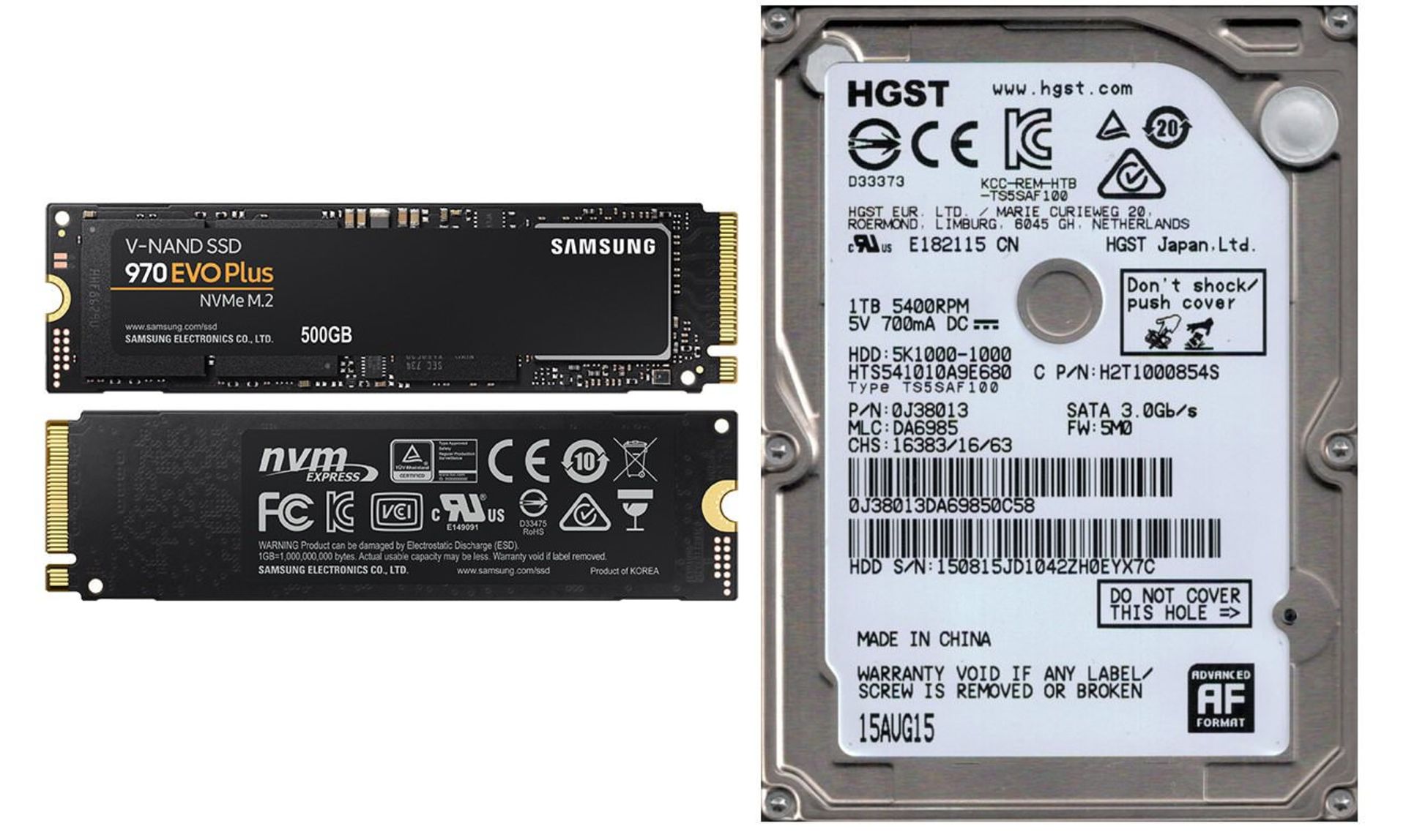 samsung 970 evo NVME SSD VS HDD