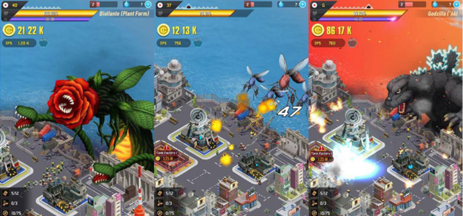 بازی موبایل Godzilla Defense Force