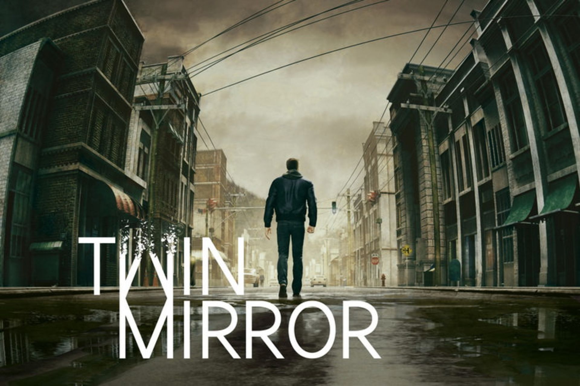 یک مرد تنها در خیابان باران زده در بازی Twin Mirror