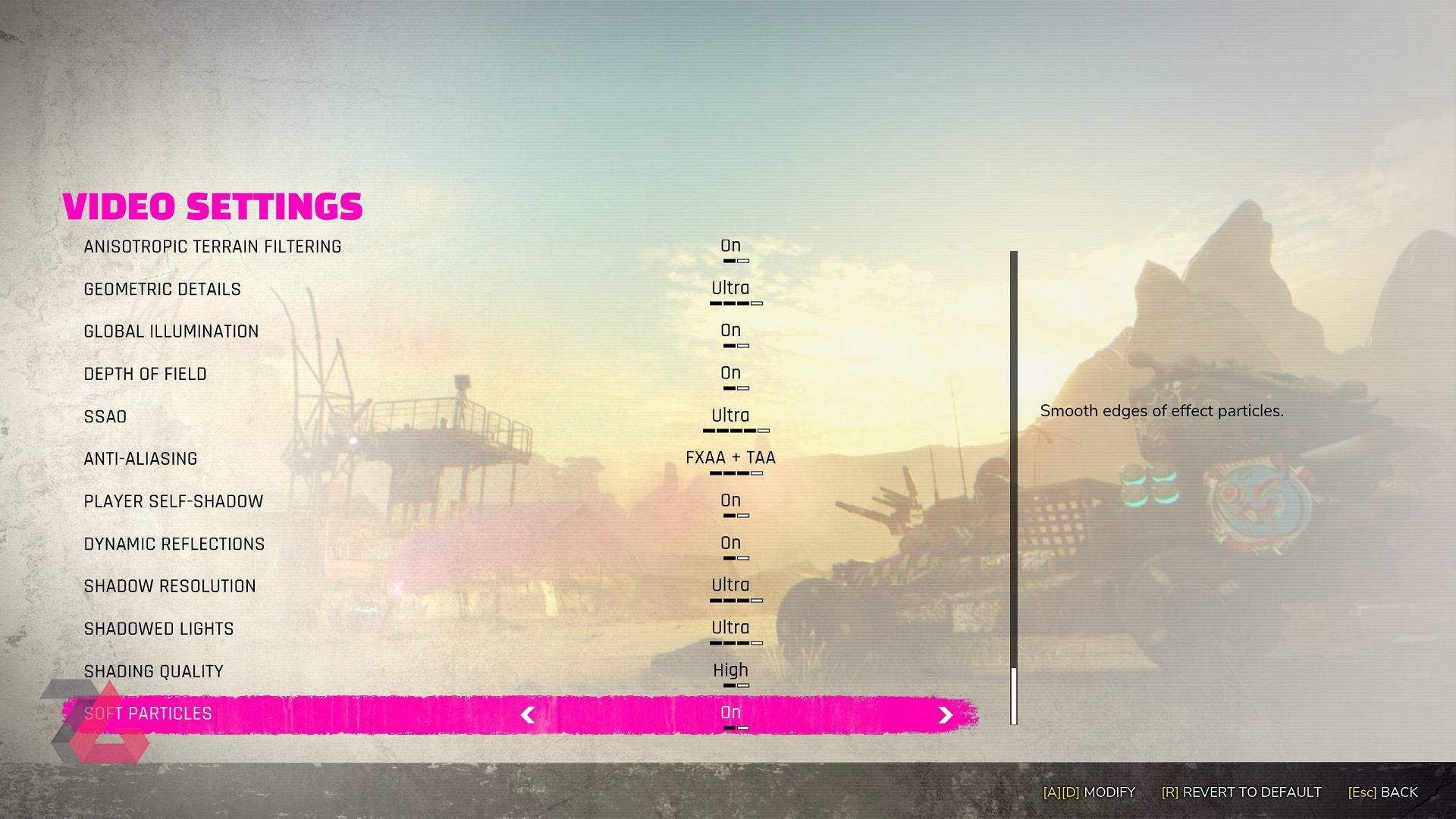 Rage 2 Video Setting Menu 3