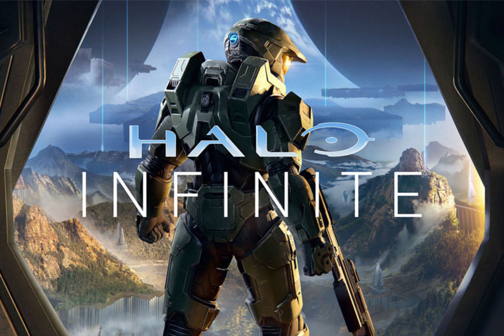 مستر چیف در حال پیاده شدن از سفینه خود در Halo: Infinite