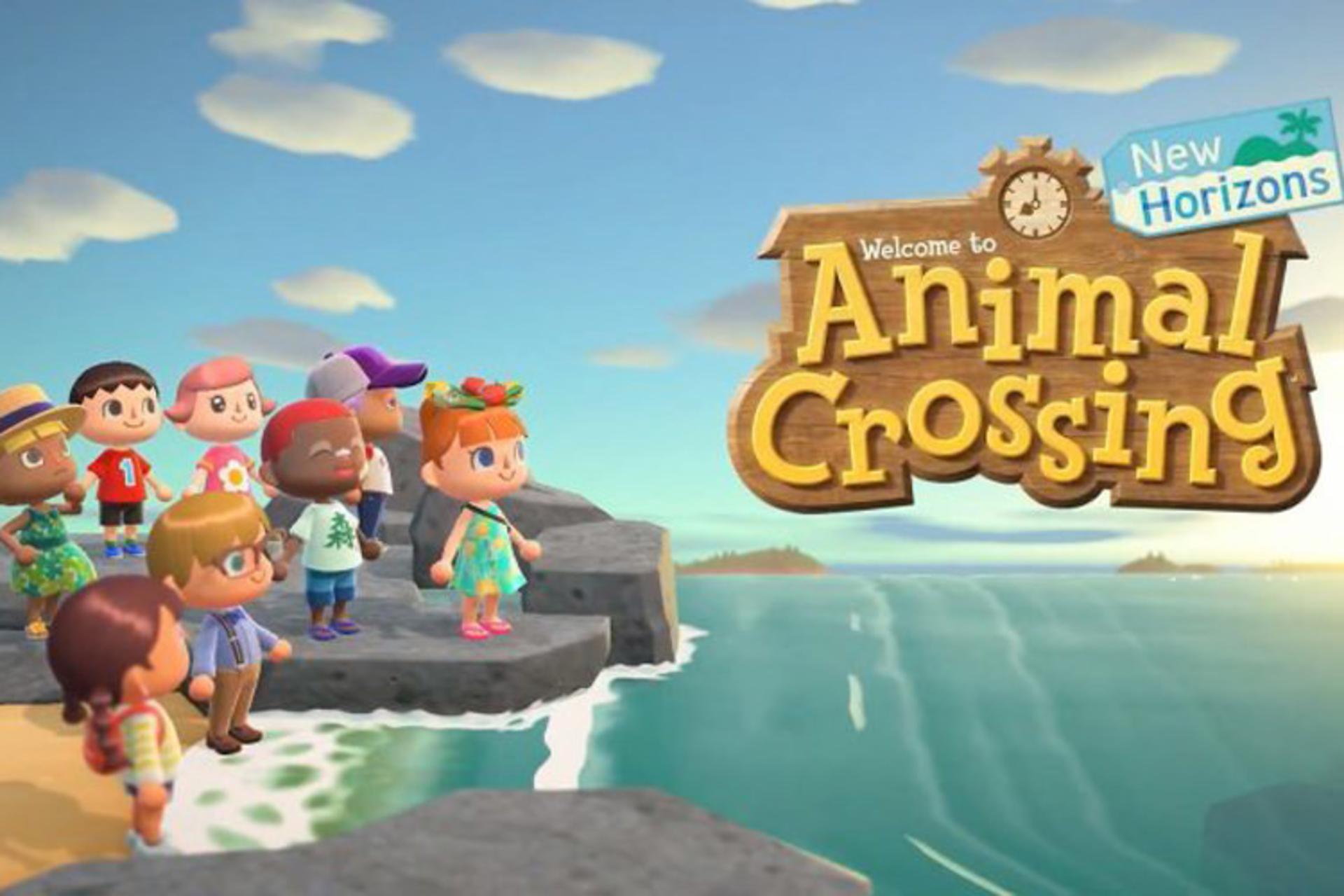 کاراکترهای animal crossing new horizons لب دریا در حال نگاه کردن به طلوع آفتاب