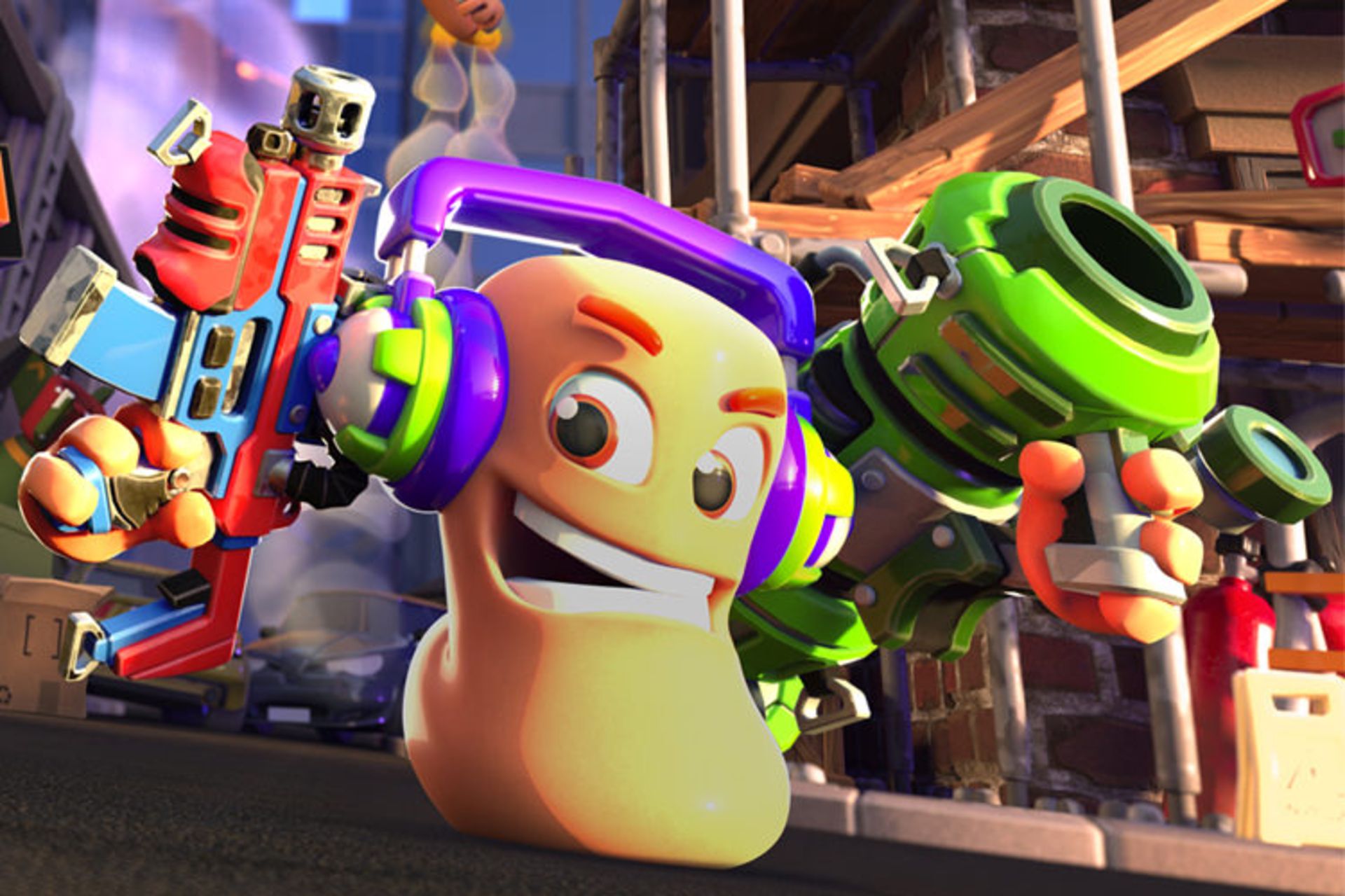 بازی بتل رویال همزمان Worms Rumble استودیو Team 17