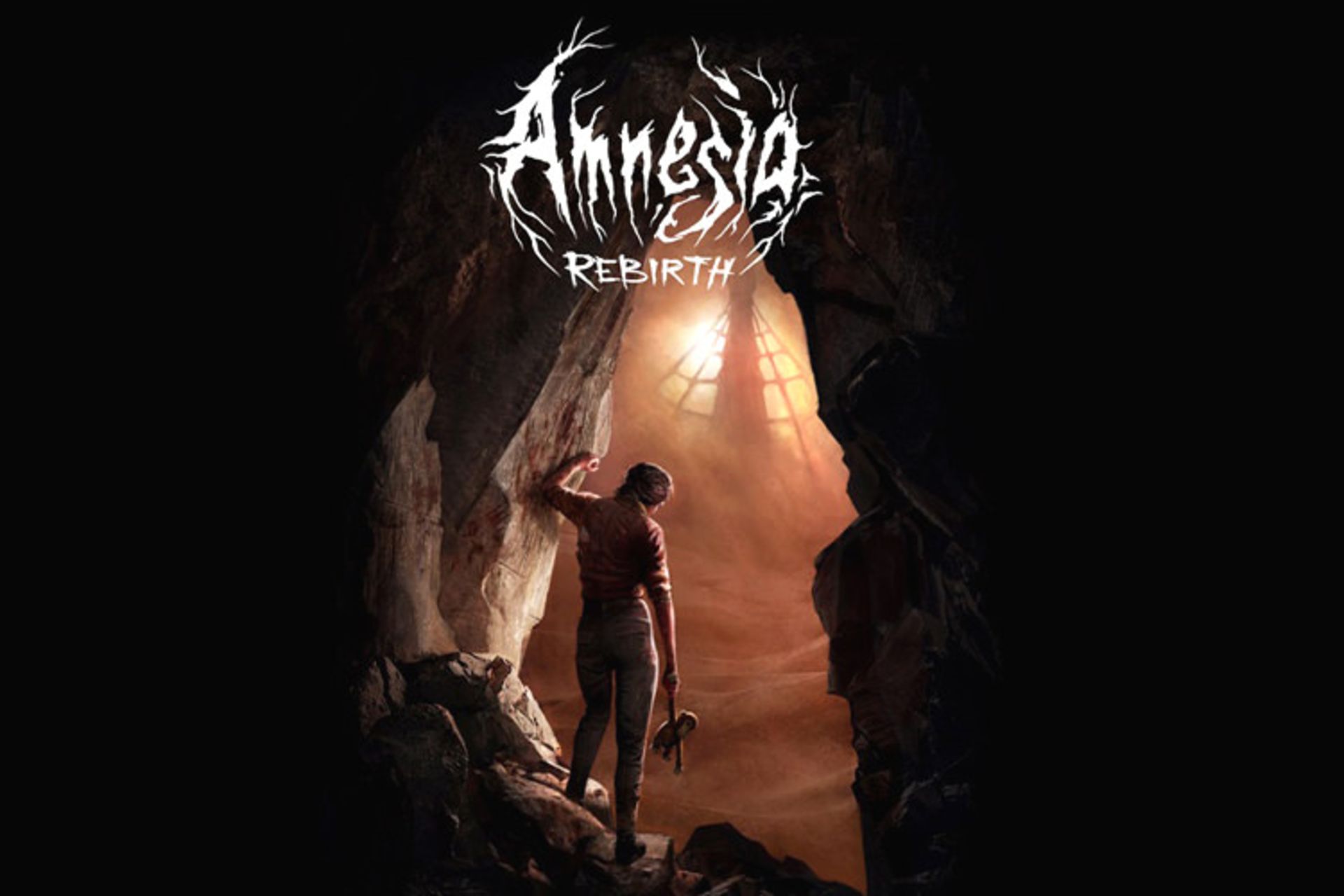 تاسی تریانون ایستاده در دهانه‌ی یک غار در بازی Amnesia: Rebirth 