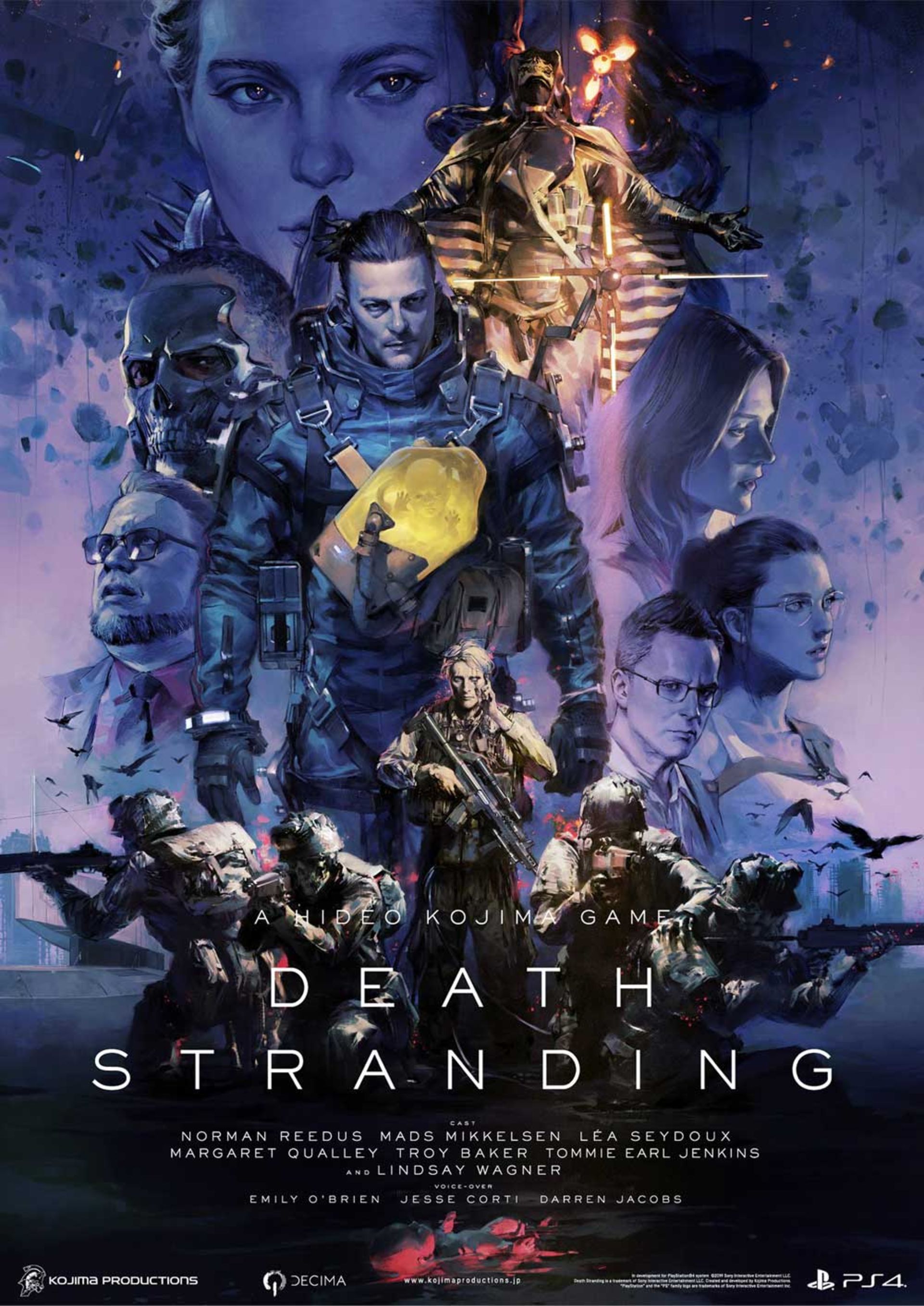 پوستر رسمی شلوغ و جذاب بازی Death Stranding هیدئو کوجیما از یک هنرمند معروف